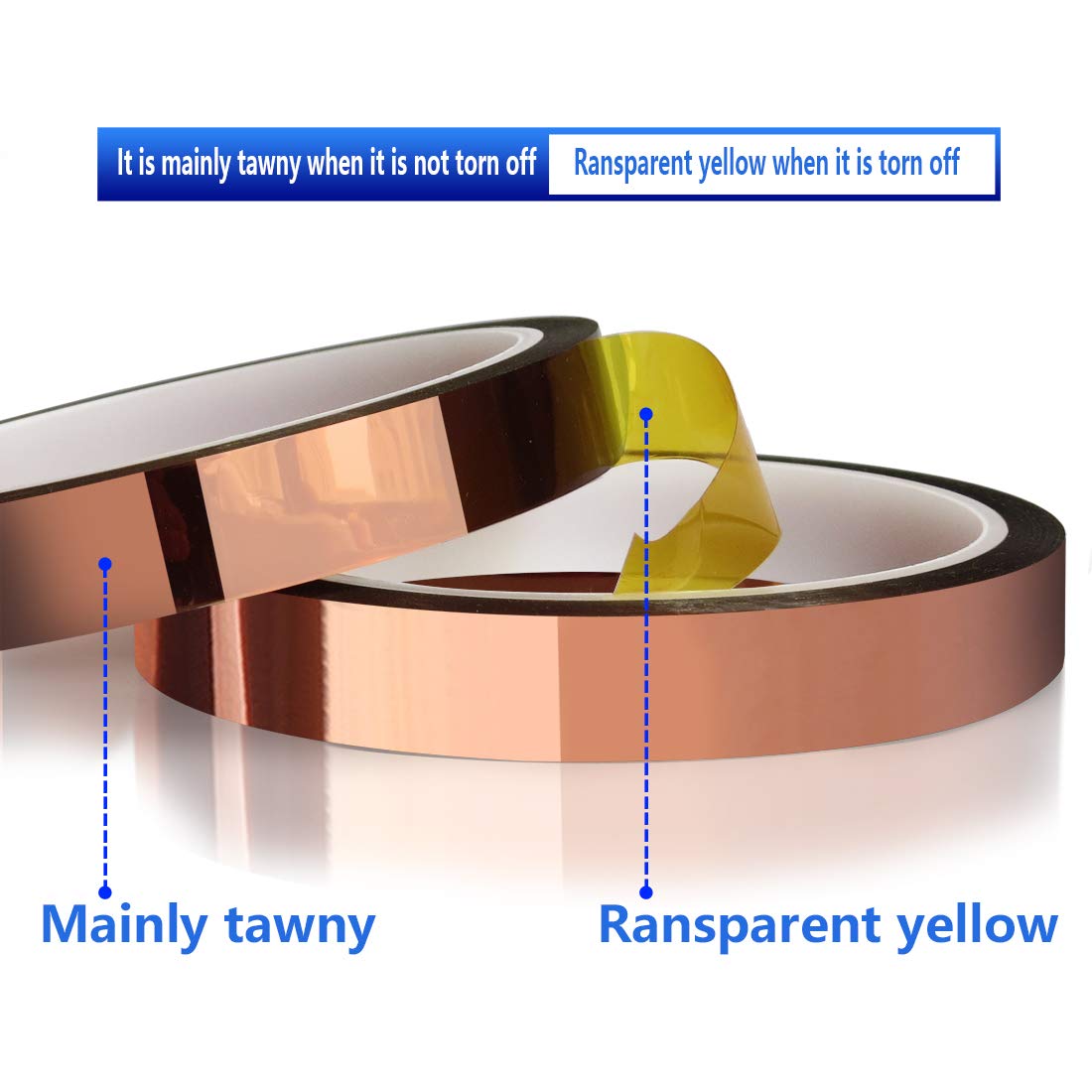 Heat Resistant Sublimation Transfer Tape - 10mm x 33m (108ft) - 6 Rolls Adhesive Thermal Tape for T-Shirts, Mugs & DIY Crafts - No Residue, High Temperature Resistant for Heat Press Applications