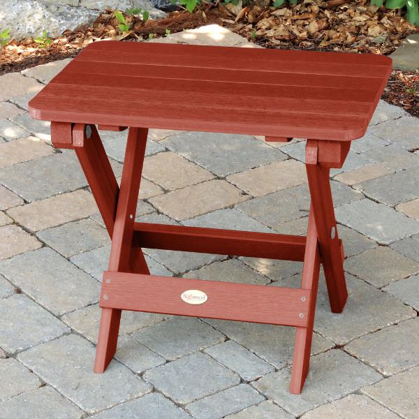 Portable Outdoor Folding Adirondack Side Table - Lightweight Patio Furniture for Camping, Beach, Garden & Poolside Use