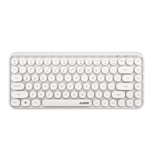 Ajazz 308i Bluetooth 3.0 Wireless Mechanical Keyboard - 84 Key Compact Design with Classic Round Keys for Gaming, Office & Typing | Perfect for PC, Mac, Laptop & Home Workspace