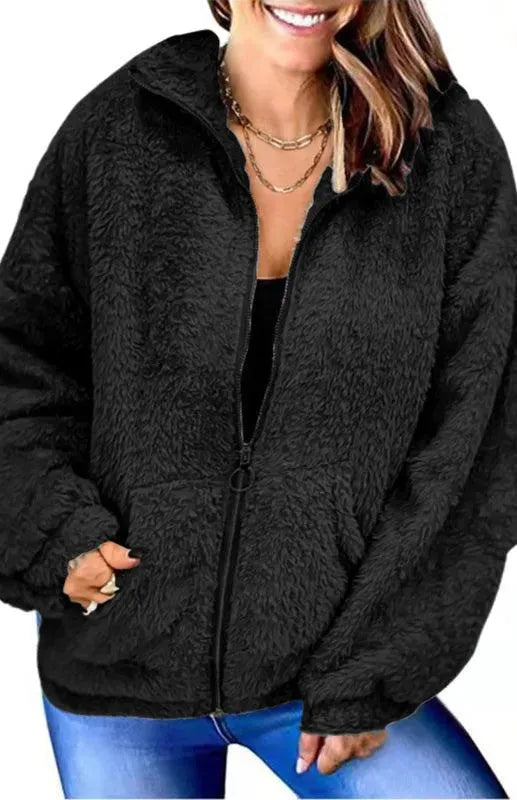 Women's Warm Winter Fleece Jacket - Cozy Outdoor Fleece Coat for Hiking, Camping & Casual Wear - Water-Resistant & Lightweight Cold Weather Jacket