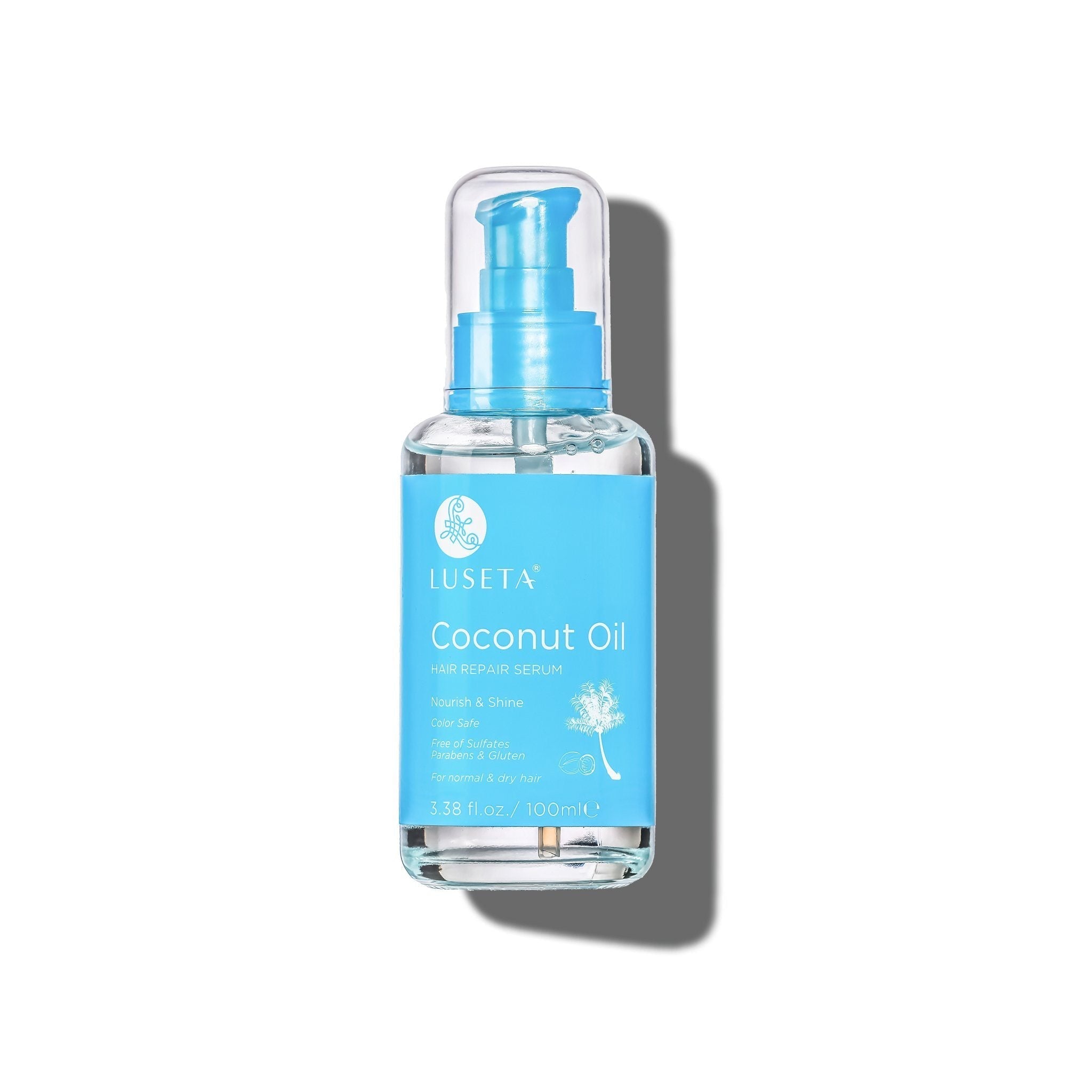 Organic Coconut Oil Hair Repair Serum for Dry Damaged Hair - Deep Conditioning Treatment for Split Ends & Frizz Control - Perfect for Daily Hair Care & Styling