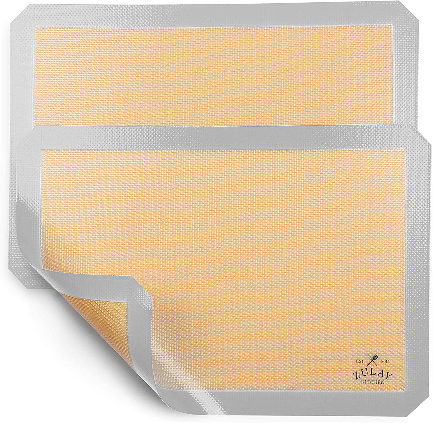 (2 Pack) Non-Stick Silicone Baking Mats - Reusable, BPA-Free for Cookies, Pastry, Bread - Perfect for Baking, Roasting & Air Frying