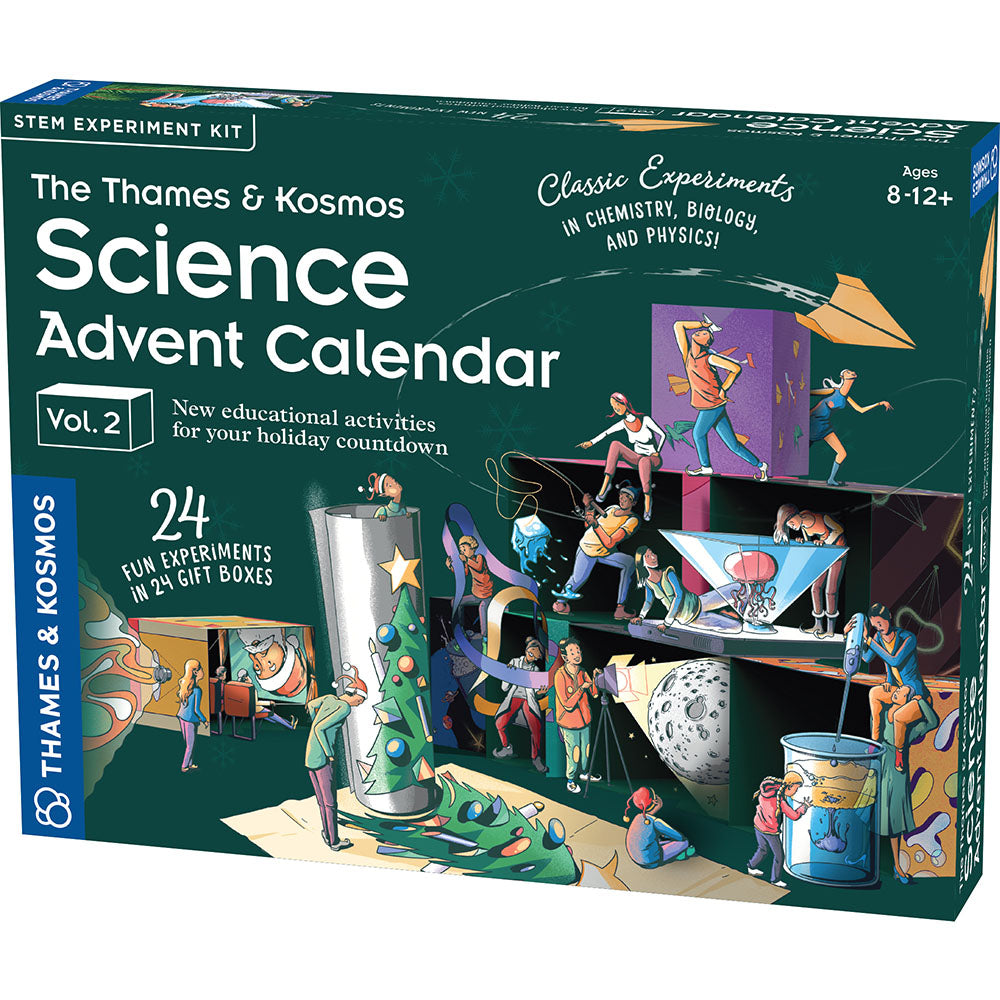 Thames & Kosmos Science Advent Calendar Volume 2 - 24 STEM Experiments for Kids | Holiday Countdown & Christmas Learning Activities
