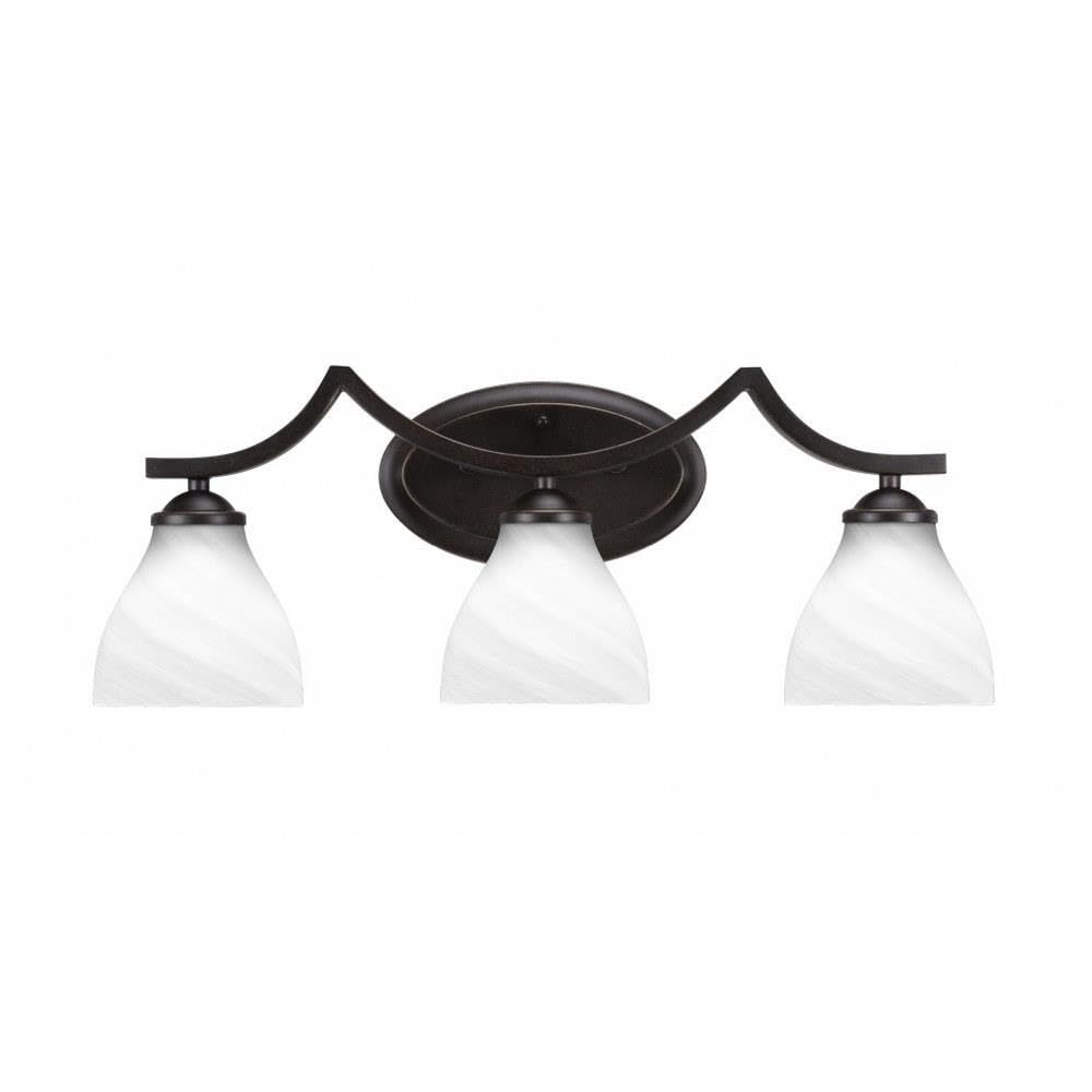 Zilo 3-Light Vanity Light in Dark Granite (553-DG-4761) - Perfect for Bathroom Makeup Mirror Lighting, Dressing Room & Modern Home Decor