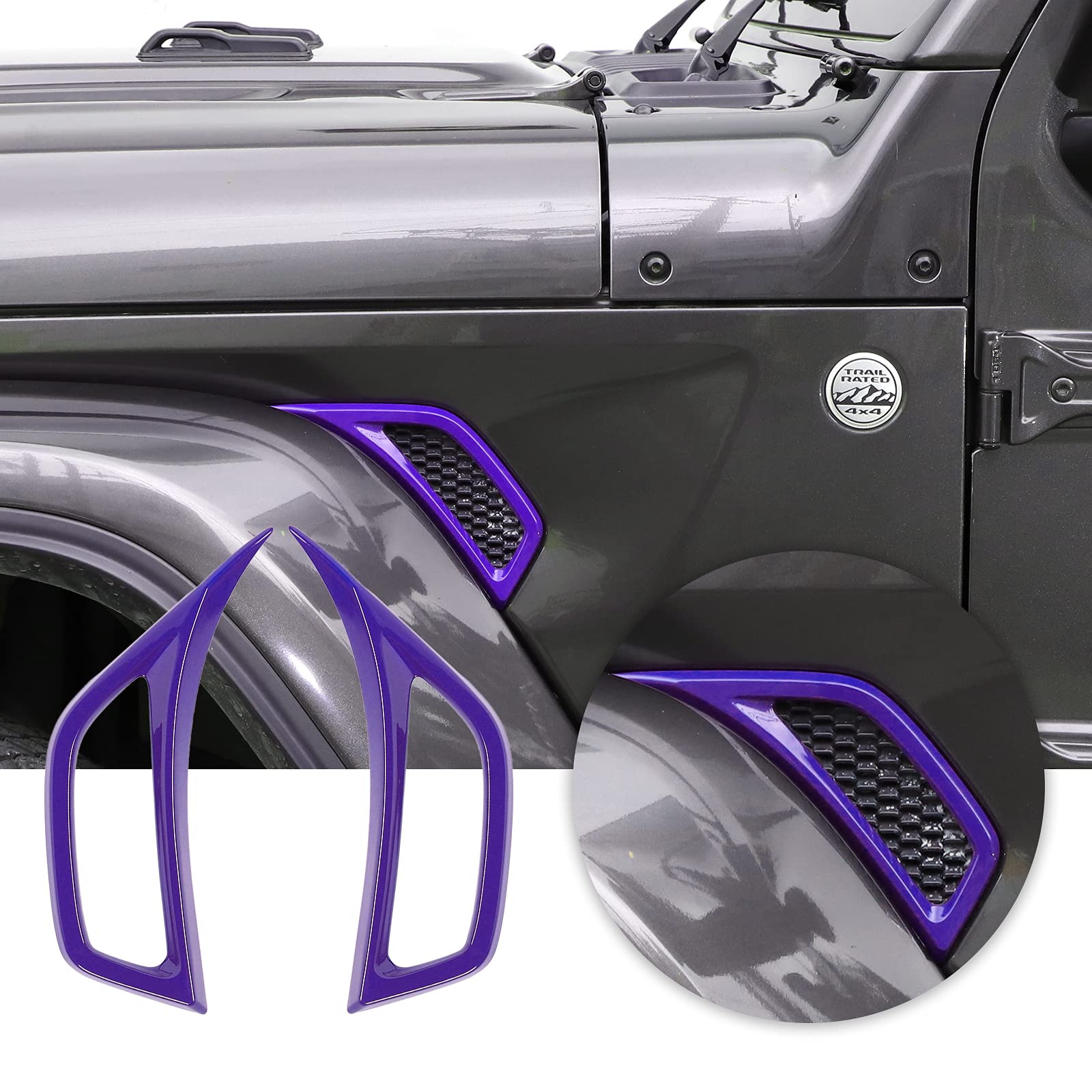 2018-2025 Jeep Wrangler JL/JLU & Gladiator JT AC Vent Outlet Cover Trim - ABS Purple Decorative Accessory for Interior Customization | Perfect for Off-Road Adventures & Daily Commutes