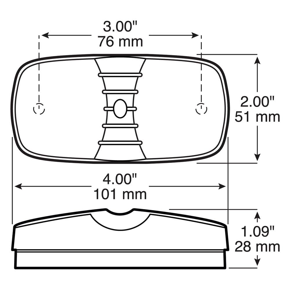 Peterson Mfg M38R-MV LED Marker Clearance Light - Double Bulls-Eye Design for Trucks & Trailers - Durable & Bright for Night Driving & Road Safety
