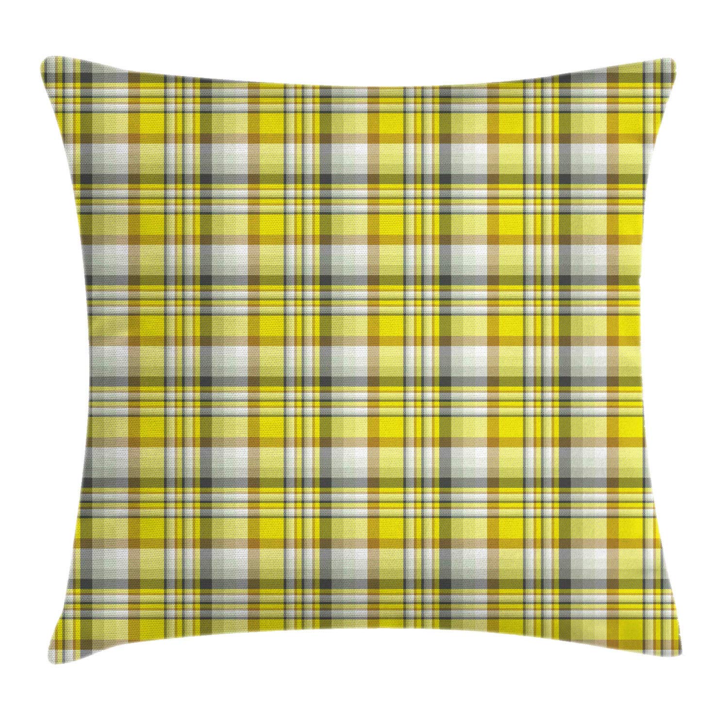 Vibrant Madras Plaid Pillow Cover 18x18