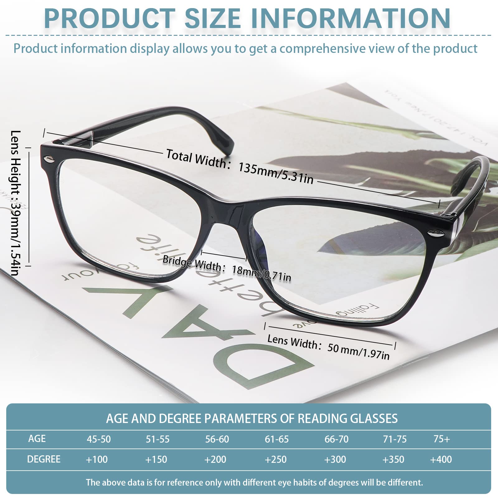 CLASAGA Women's Progressive Multifocal Reading Glasses - Blue Light Blocking Computer Glasses with Spring Hinge for Work, Reading & Screen Time