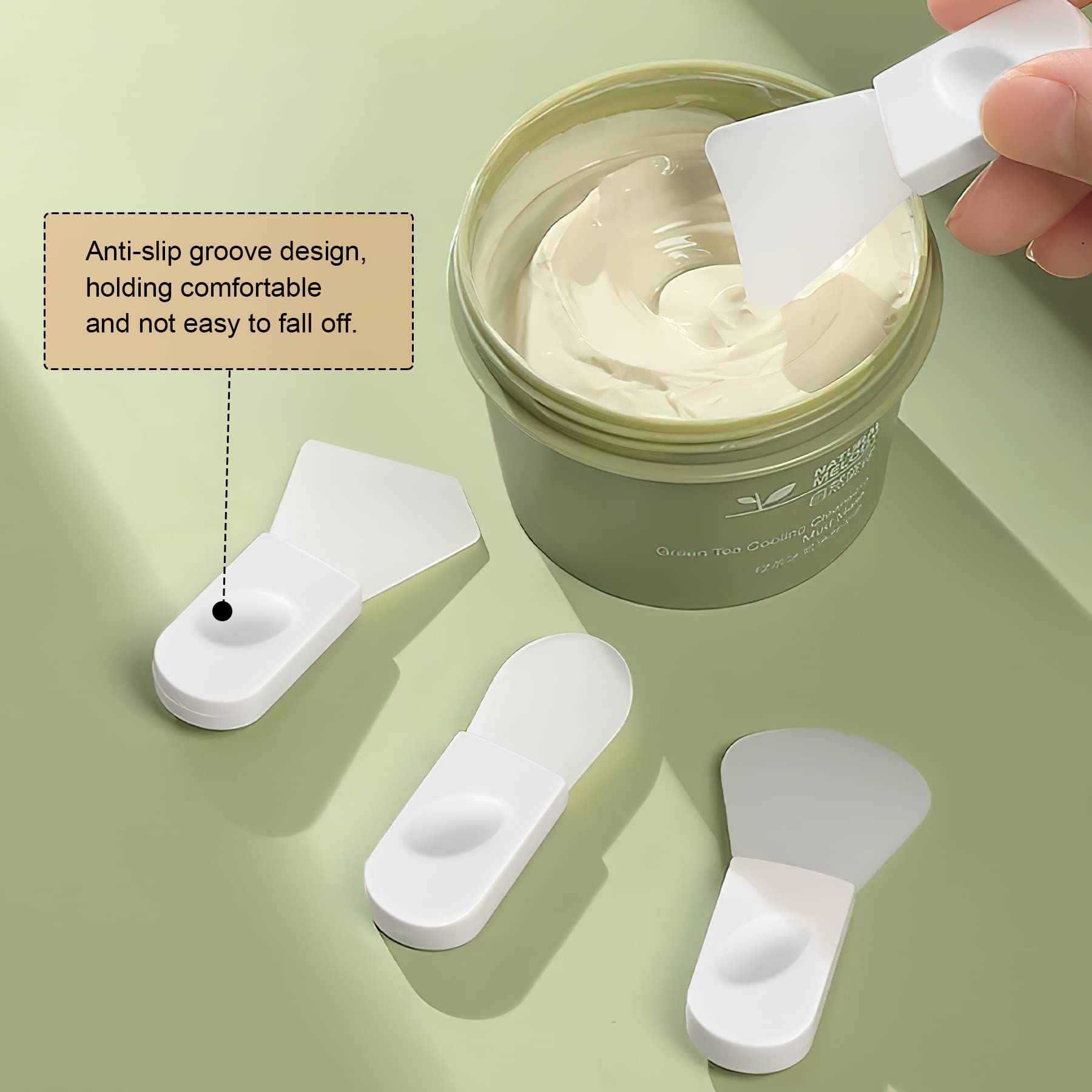 4PCS Silicone Face Mask Applicator Brushes - Soft Makeup Spatula for Cosmetic, Mud, Clay & Eye Masks | Portable Skincare Tool for Face & Body Lotion Application | Perfect for At-Home Spa & Professional Salon Use