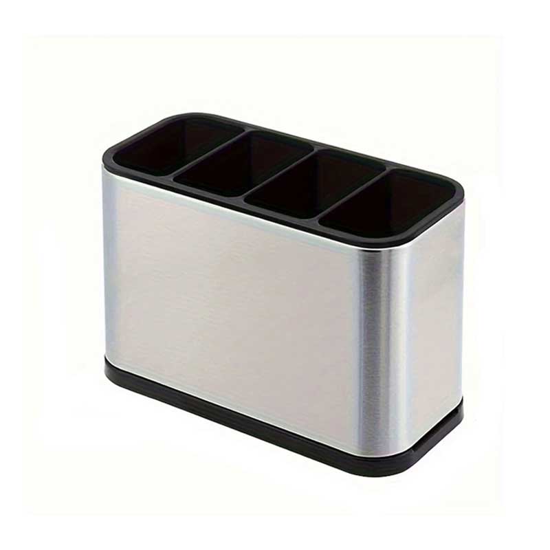 Premium Stainless Steel Utensil Holder for Kitchen - Organize Spoons, Forks & Knives - Perfect for Countertop, Drawer or Dining Table Storage