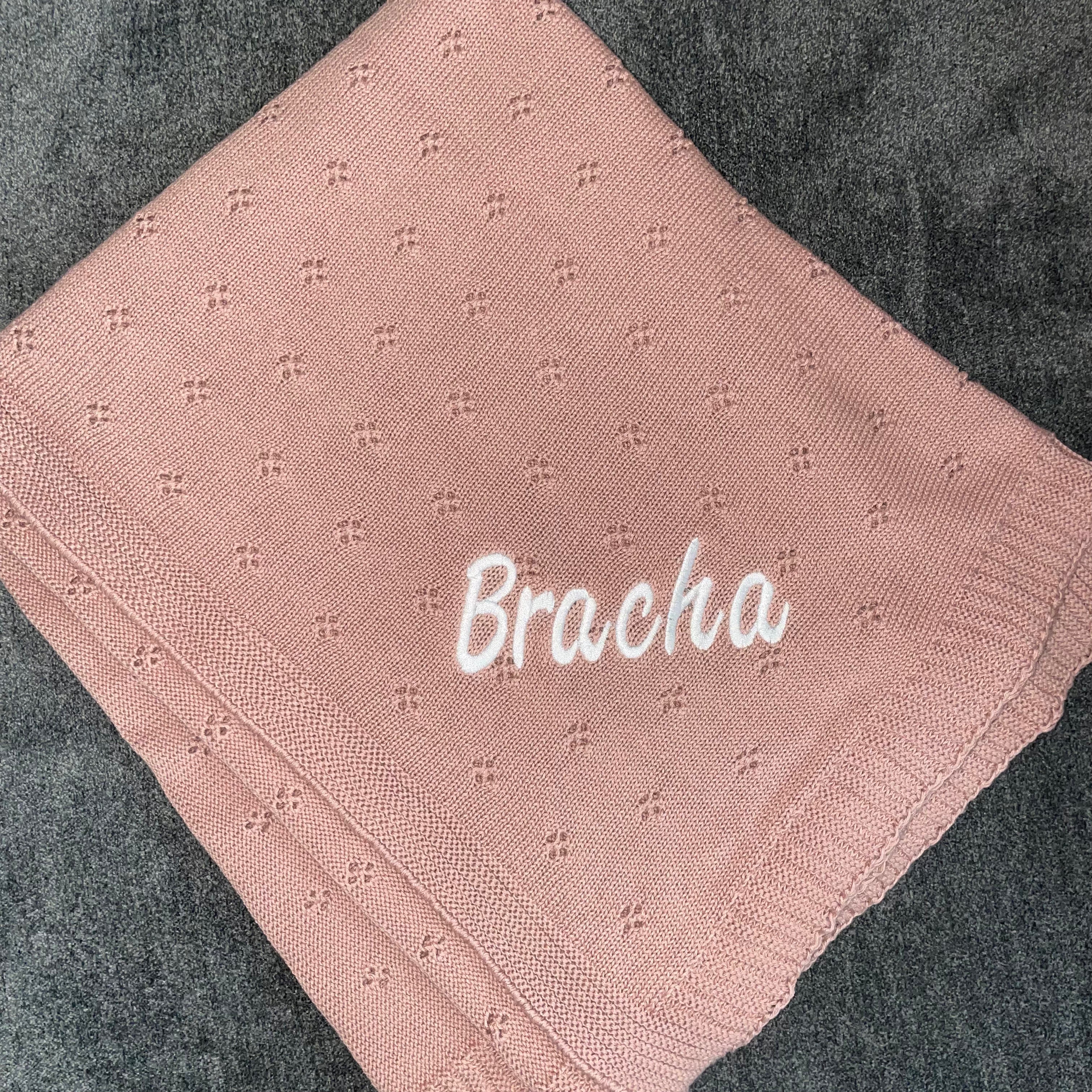 Domani Home Soft Flower Pale Pink Baby Blanket - Cozy & Breathable for Newborns, Infants, Toddlers - Perfect for Nursery, Swaddling, Stroller & Gift Giving