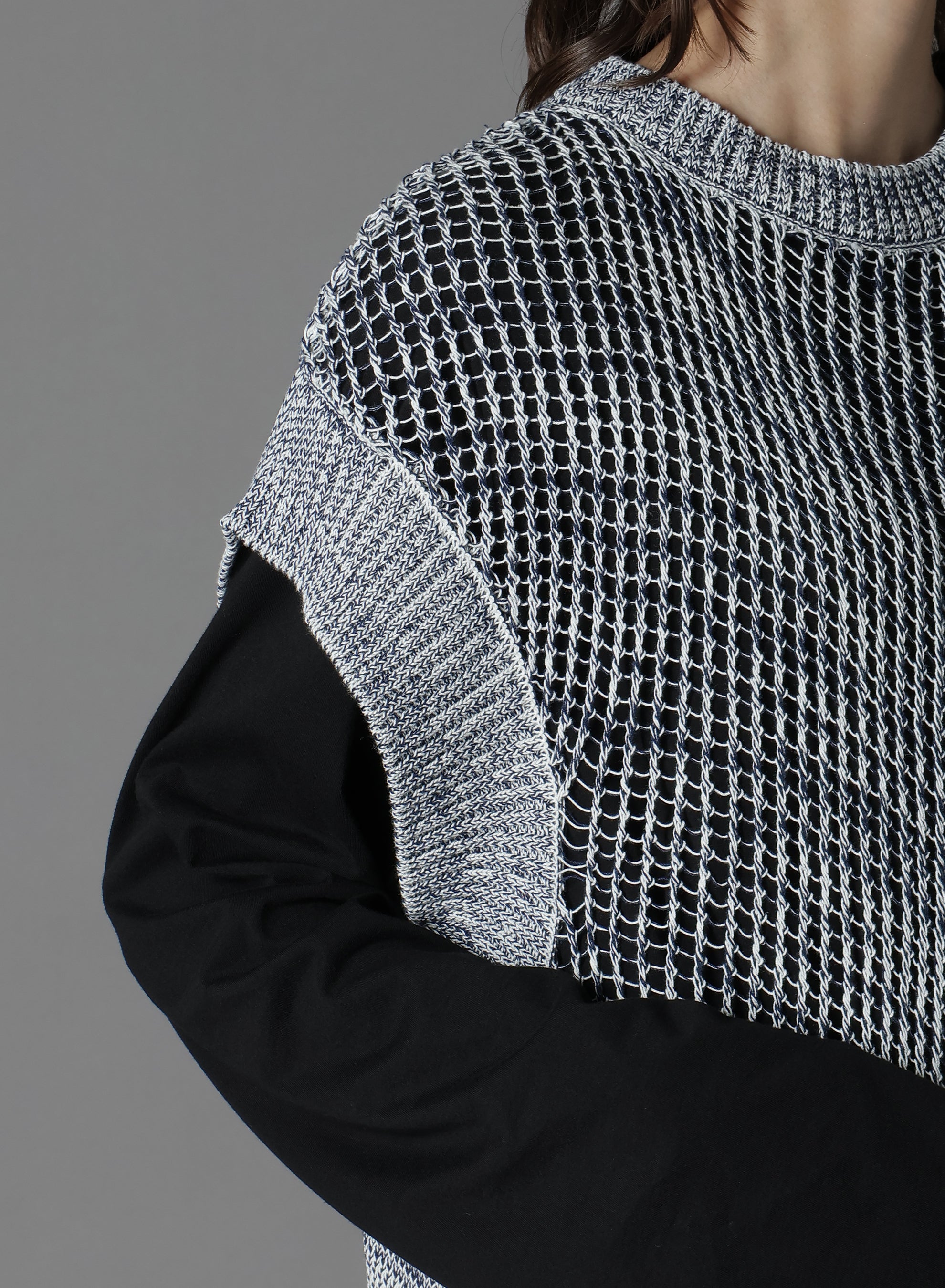 Code Yarn Mesh Long Knit Vest for Women - Lightweight Open Front Cardigan, Boho Chic Lace-Up Layering Piece - Perfect for Spring & Fall Outfits, Casual & Office Wear