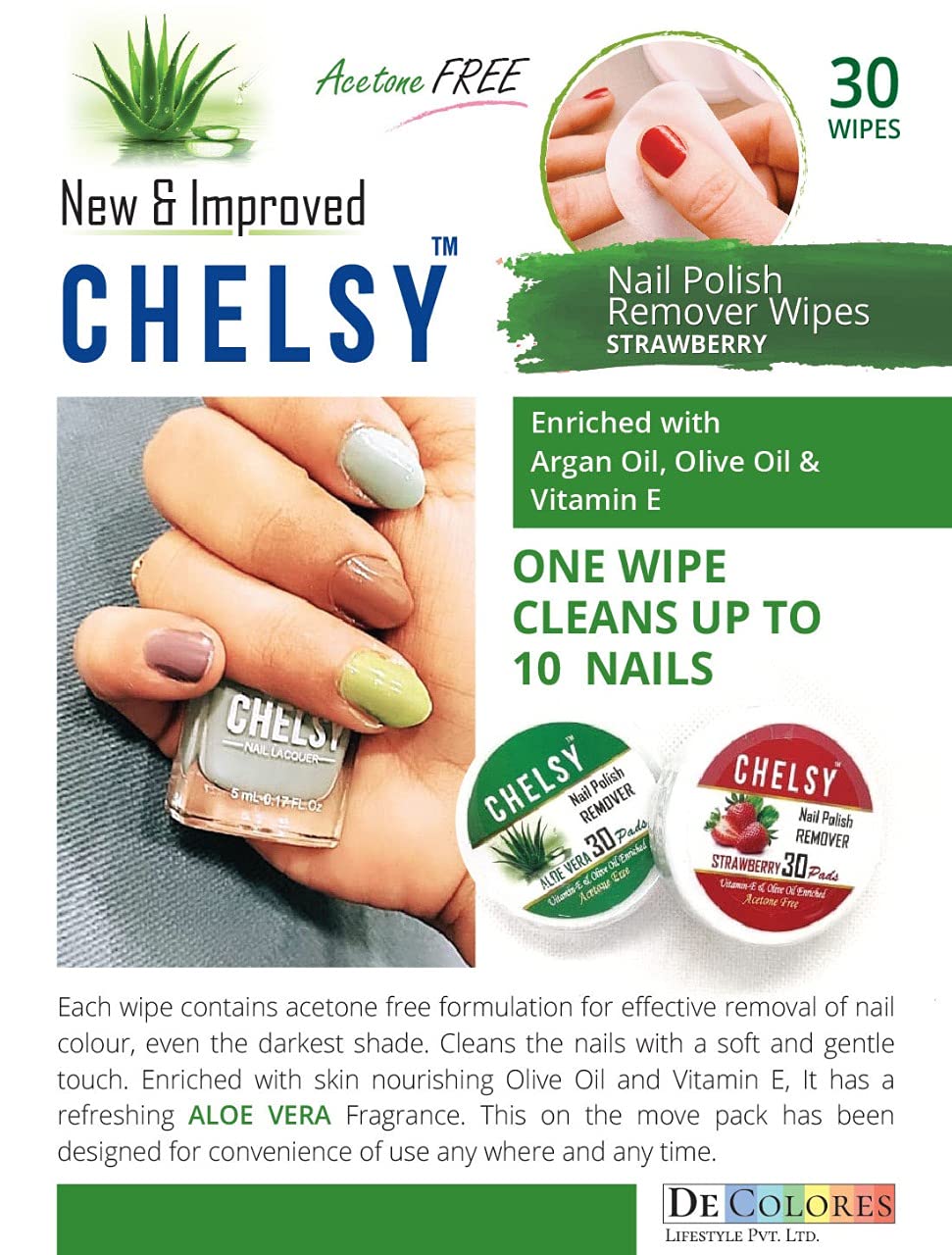 Chelsy Glossy Nail Polish Set - Neon Collection (6 Colors, 6ml Each) with Aloe Vera Nail Remover Wipes (30 Pads) | Long-Lasting, Vibrant Colors for Manicures, Pedicures & Nail Art | Perfect for Parties, Salons & DIY Nail Care