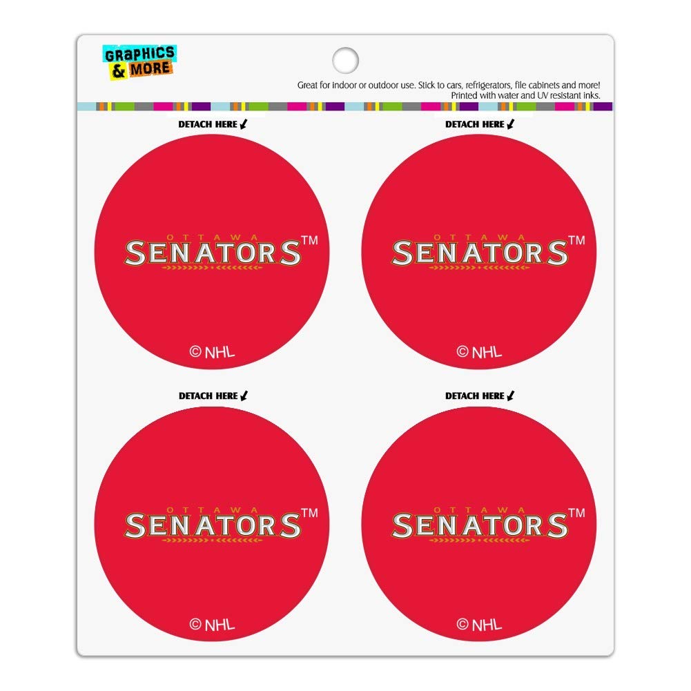 Ottawa Senators NHL Logo Refrigerator Magnet Set - 6 Pack Vinyl Fridge Magnets for Hockey Fans - Perfect for Lockers, Offices, Dorms & Game Day Decor