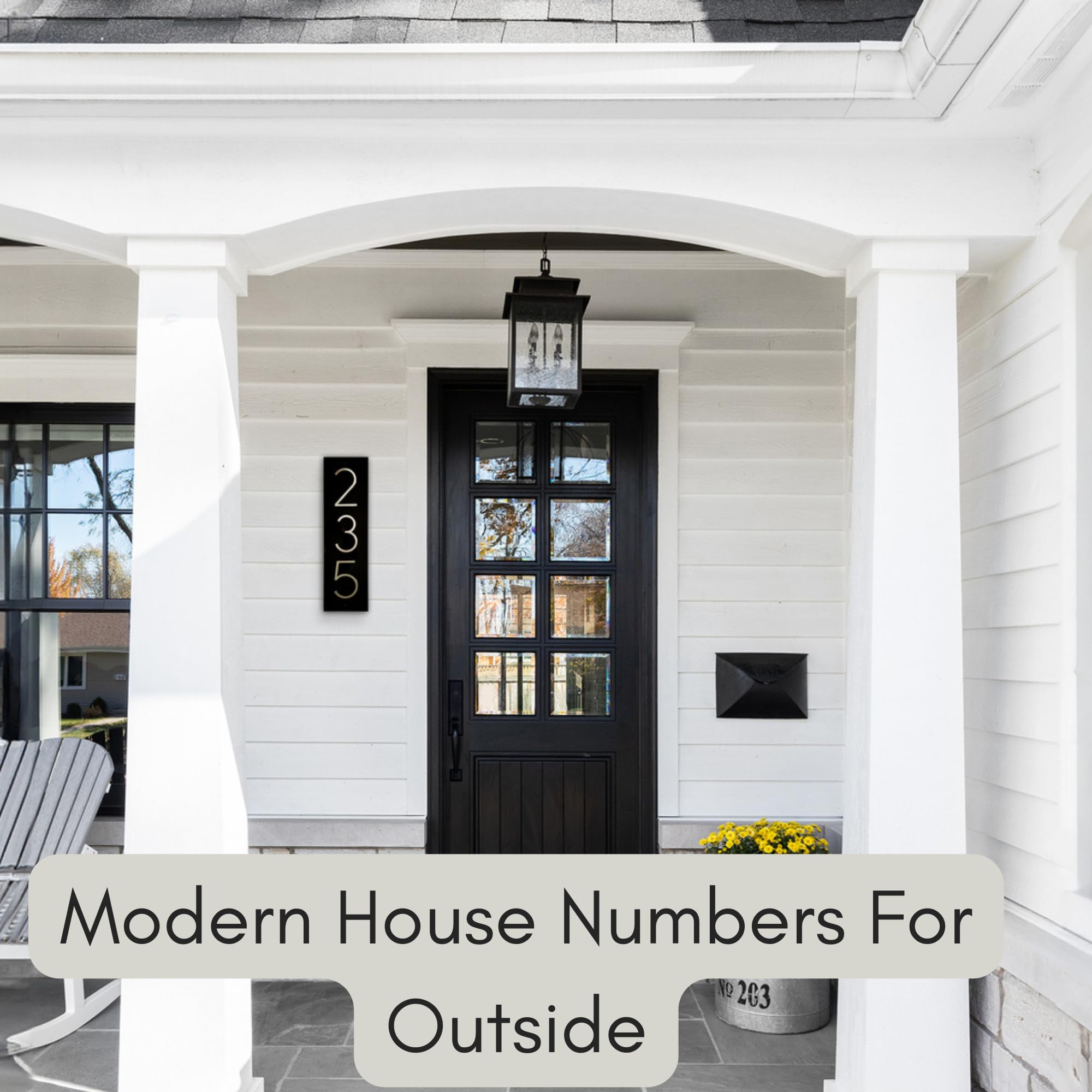 Modern Metal House Numbers for Outside - Durable Address Sign Plaque for Home & Mailbox - Perfect for Front Door, Porch, and Garden Decor