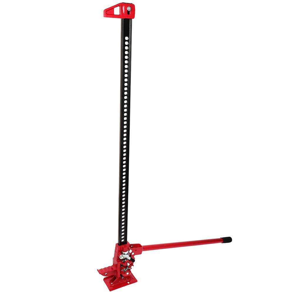 Ocpty 60 Farm Jack - Heavy Duty Red All Cast Jack for Lifting Tractors, Trucks & Off-Road Vehicles - Perfect for Farm Work, Towing & Emergency Recovery