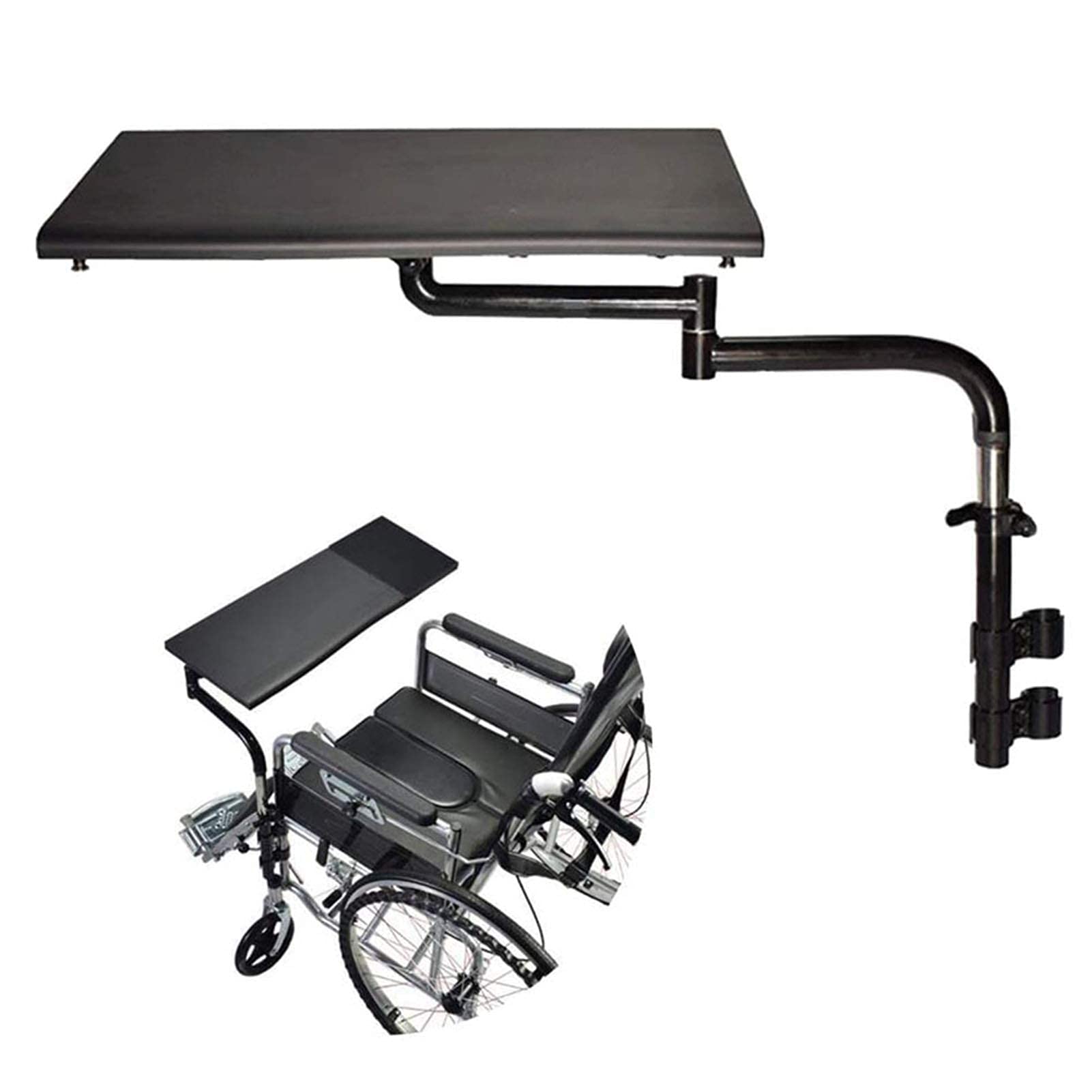 Adjustable Wheelchair Lap Tray with Lift, Rotation & Fold - Portable Laptop Desk for Eating, Working & Reading - Perfect for Seniors, Patients & Kids (Home & Hospital Use)