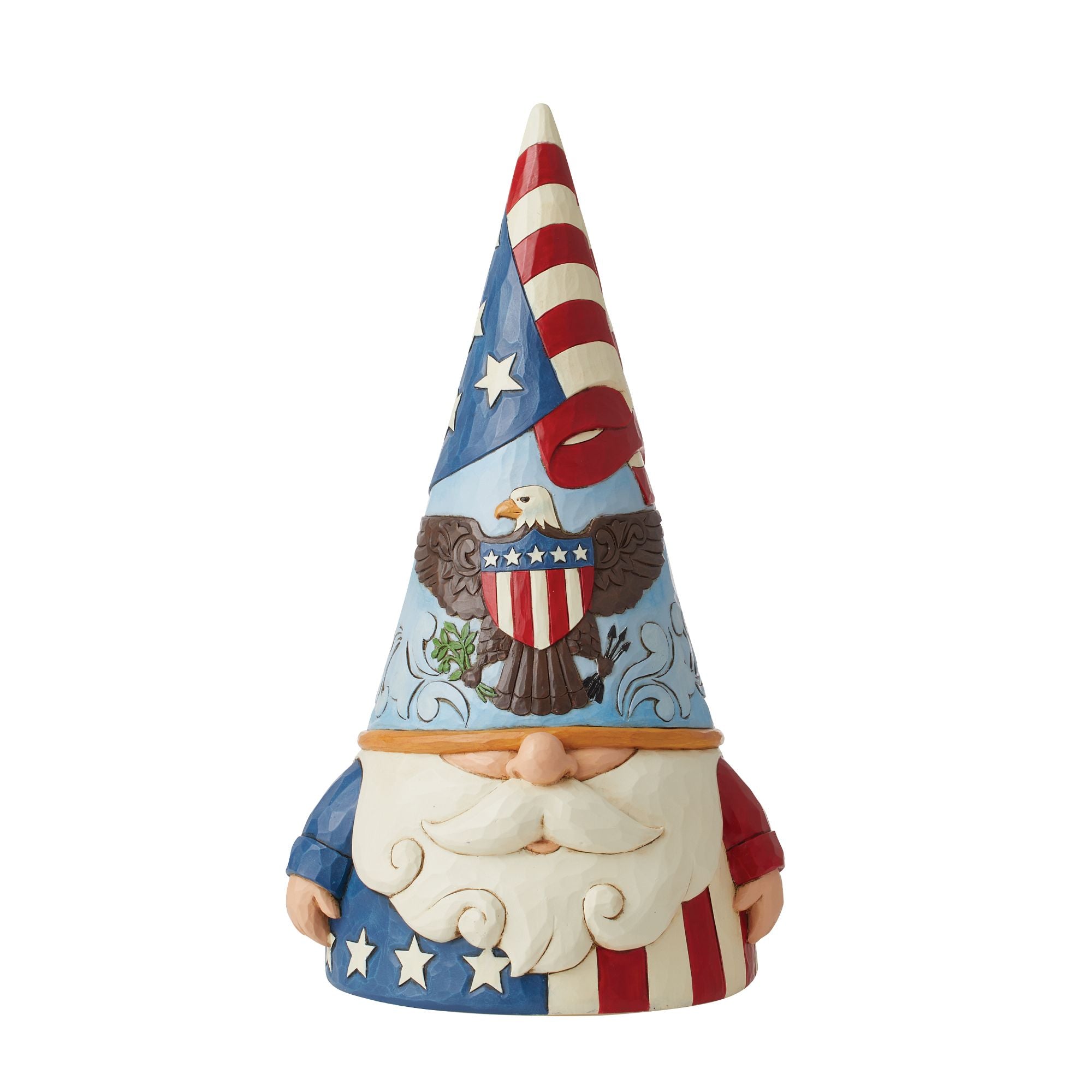 Patriotic Gnome Statue - Red White & Blue Garden Decor for 4th of July, Memorial Day & Patriotic Holidays | Outdoor Yard Ornament for Home, Lawn & Porch Decorations