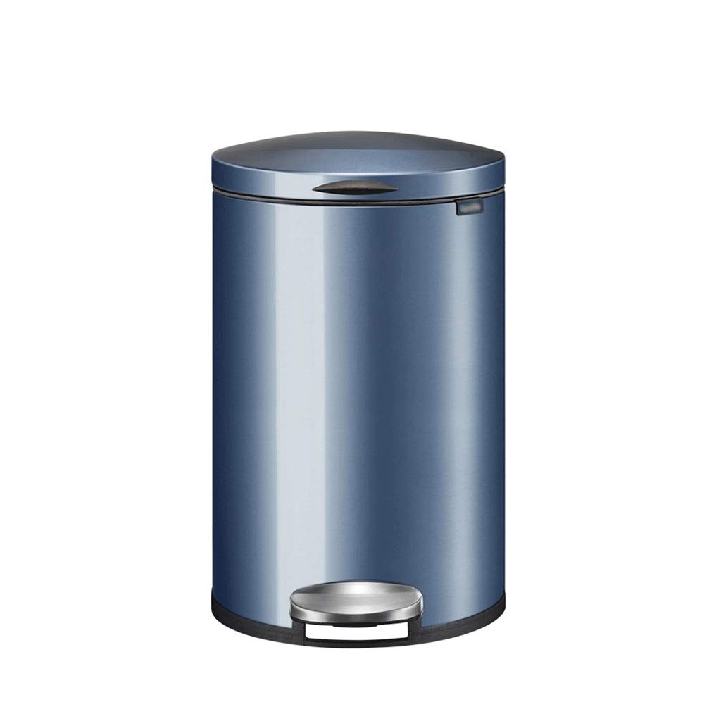 Stainless Steel Step Trash Can with Odor Control - 1.3/2.3/3.1 Gallon Silent Pedal Garbage Bin for Kitchen, Office, Home - Ocean Blue Waste Basket | Perfect for Waste Disposal in Small Spaces & Odor-Free Environment