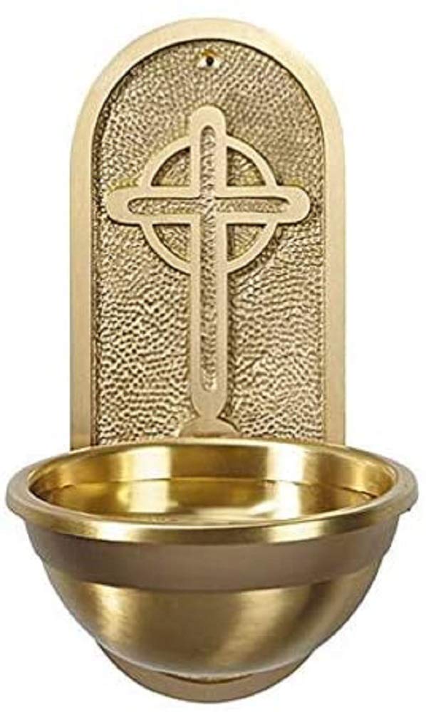 Christian Holy Water Font - Wall Mounted Baptismal Font for Home & Church - Perfect for Baptism, Blessings & Religious Ceremonies