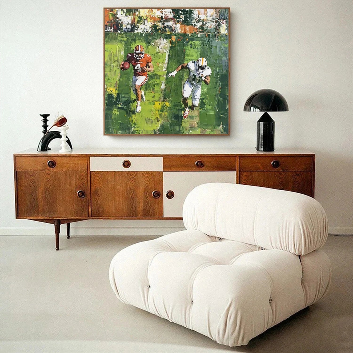 American Football Sports Art Textured Canvas Painting - Premium Wall Decor for Man Cave, Game Room & Sports Bar | #SA005