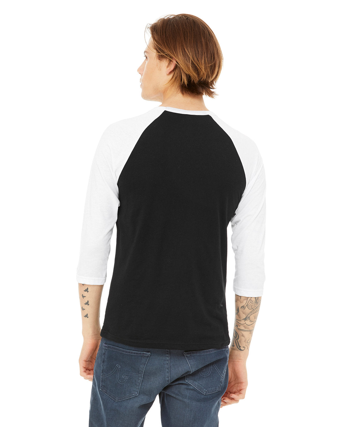 Bella + Canvas 3200 Unisex 3/4 Sleeve Baseball Tee - Soft Cotton Jersey Shirt for Men & Women - Perfect for Casual Wear, Sports & Team Uniforms