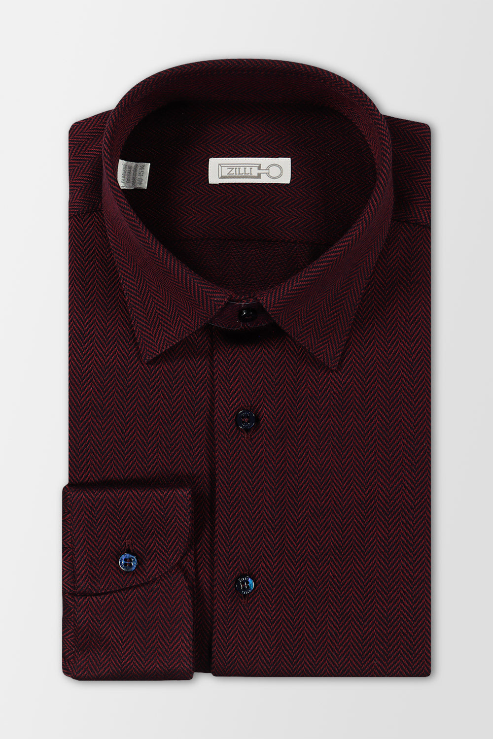 Zilli Red Classic Men's Dress Shirt - Premium Cotton Formal Shirt for Business & Wedding Occasions