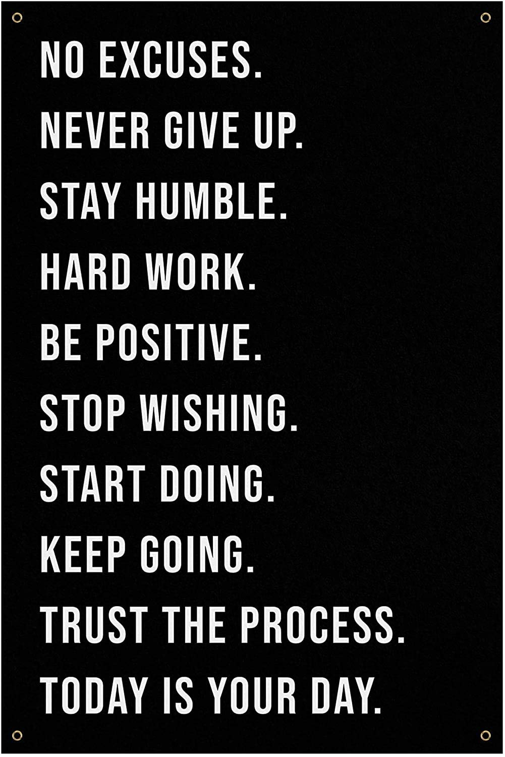 Large Motivational Quote Banner for Home Gym Decor - 60 x 36 Inches Weightlifting & Fitness Wall Art - Perfect for Workout Motivation & Weight Loss Inspiration