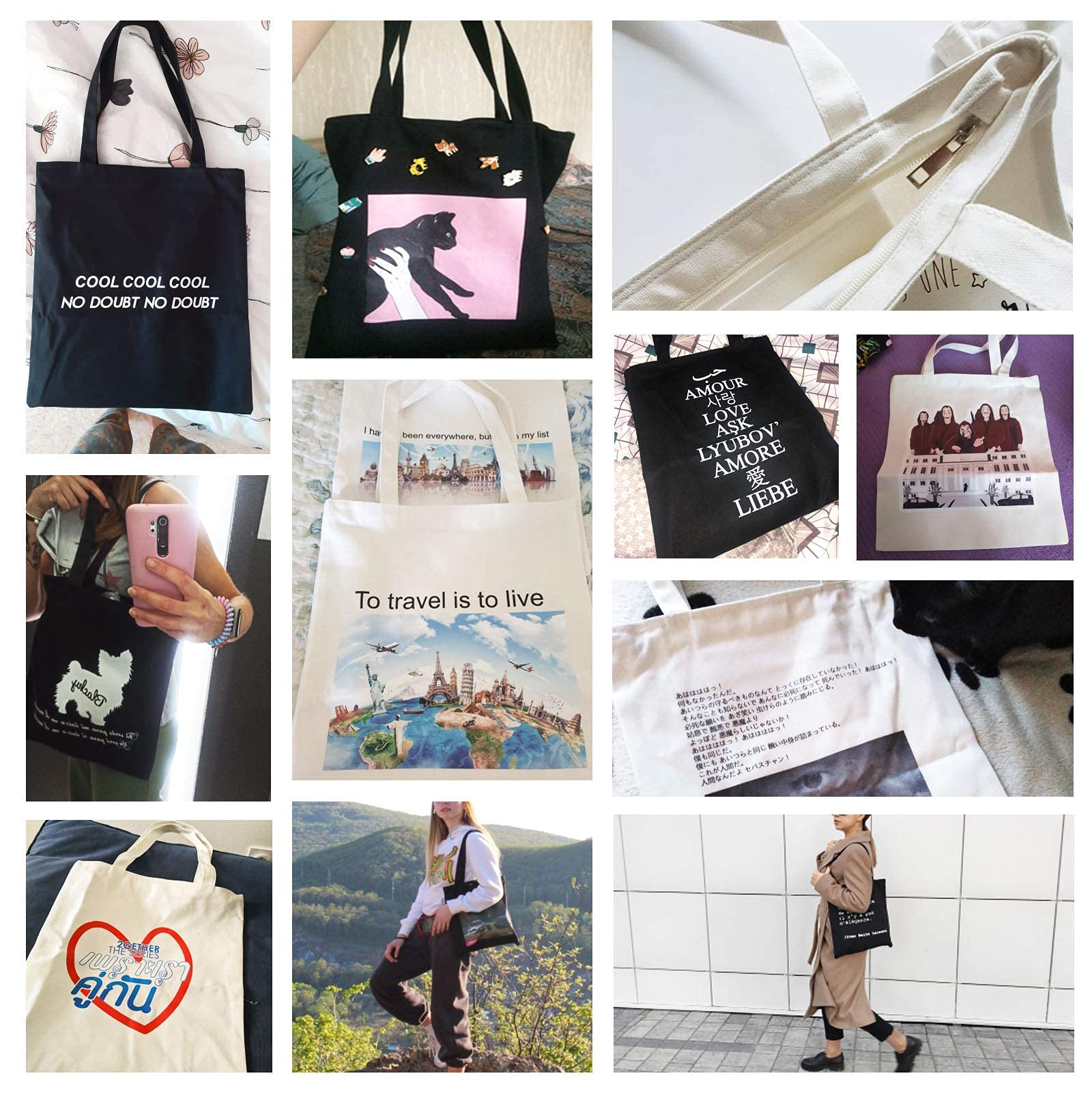 Custom Personalized Women's Tote Bag - Durable Canvas Shopping Bag with Your Own Design - Perfect for Groceries, Beach Trips & Everyday Use