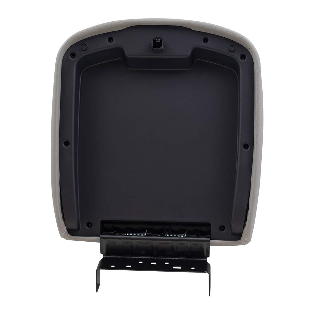 Brock Replacement Gray Center Console Armrest Lid Cover Compatible with 2007-2013 Chevy Silverado GMC Sierra Tahoe Escalade Pickup Truck - Durable Upgrade for Full Center Console Comfort & Style