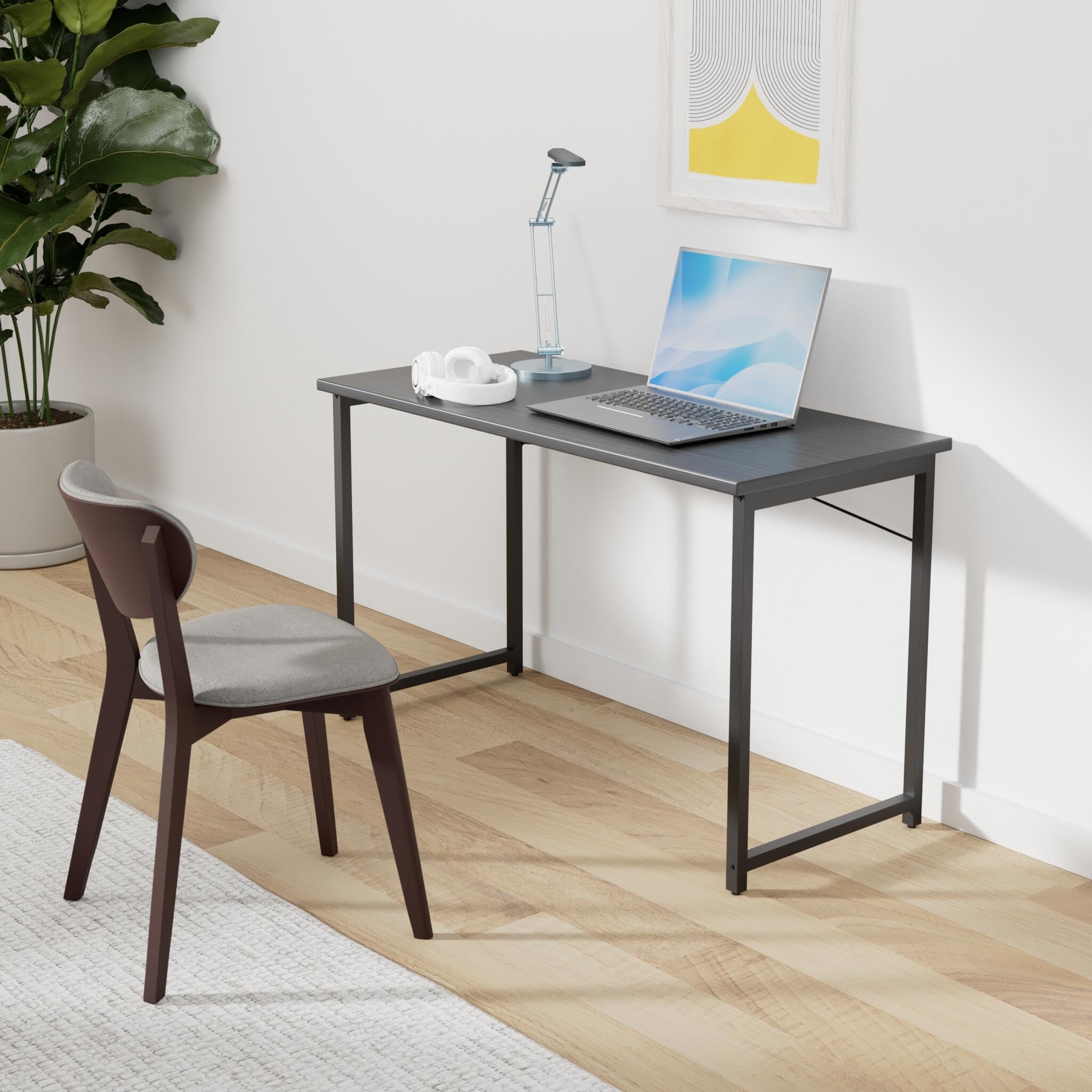 FlexiSpot EN1 Electric Height Adjustable Standing Desk 40 x 24 Inches - Sit Stand Home Office Desk with Maple Top & White Frame | Ergonomic Computer Workstation for Home & Office Use