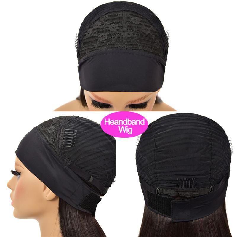 Trendy Baddie Look Human Hair Wig - 4 Natural Colors, Glueless & Quick Install Straight Headband Wig for Women | Perfect for Daily Wear, Cosplay & Special Occasions