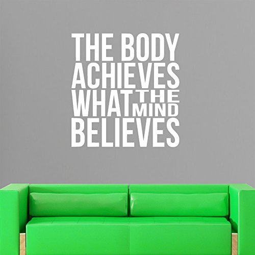 Bubbles Designs The Body Motivation Home & Gym Wall Decal - Inspirational Fitness Sticker for Home Workout Room & Exercise Studio