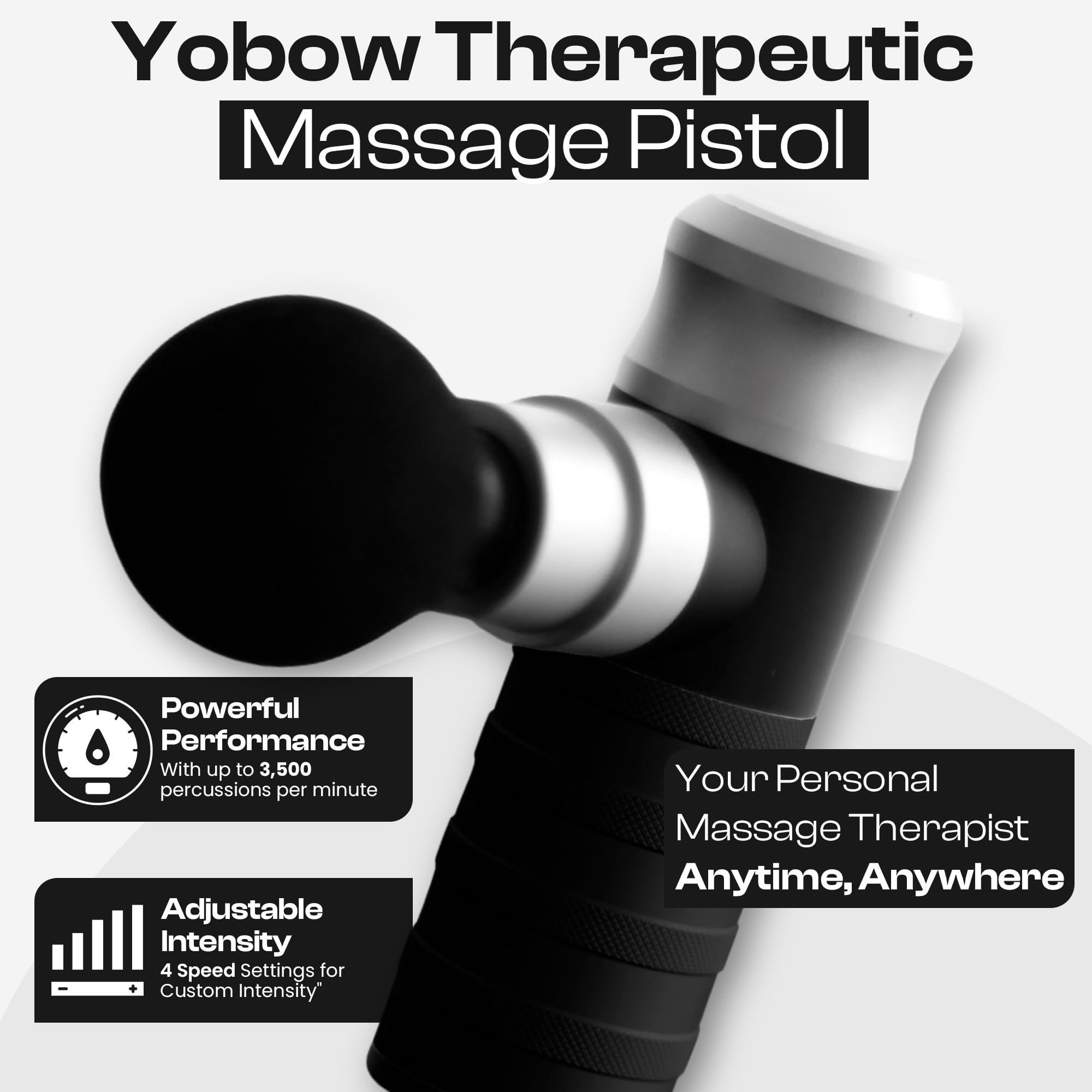 Portable Mini Massage Gun with 4 Speeds & 6 Colors - Deep Tissue Muscle Pain Relief, USB-C Fast Charging, Includes Carrying Case | Perfect for Post-Workout Recovery, Back Pain, Shoulder Tension & Home Spa Relaxation