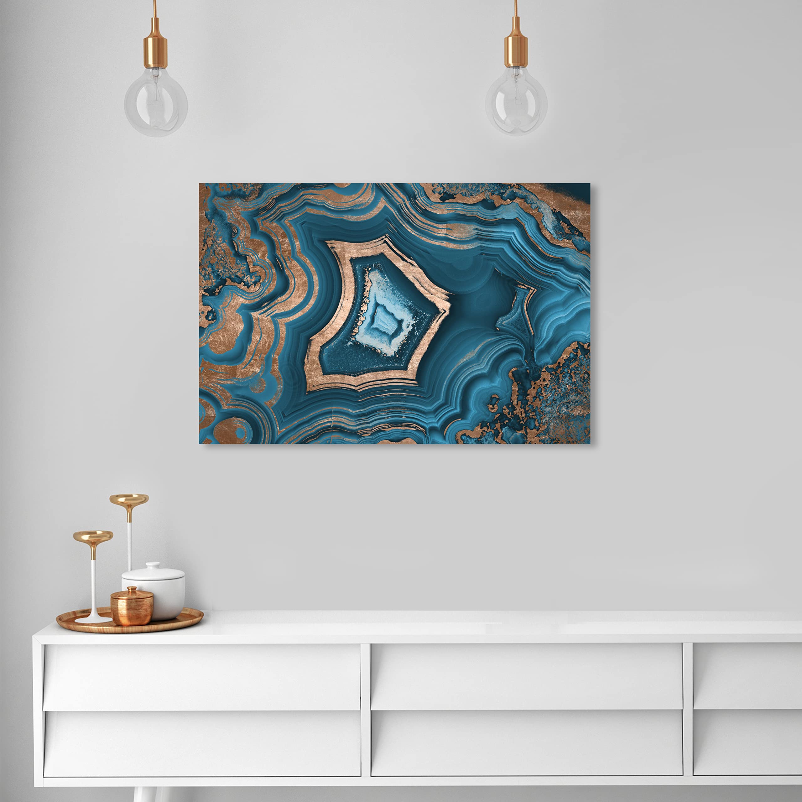 Abstract Wall Art Canvas Print 'Dreaming About You Geode' - Modern Home Decor for Living Room, Bedroom & Office
