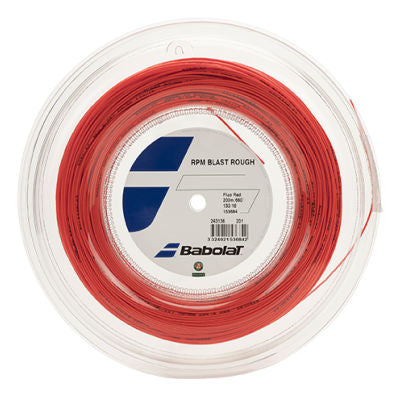 Babolat RPM Rough 16/1.30 Tennis String Reel (Red) - High Performance Polyester String for Spin & Control - Perfect for Competitive Matches & Training