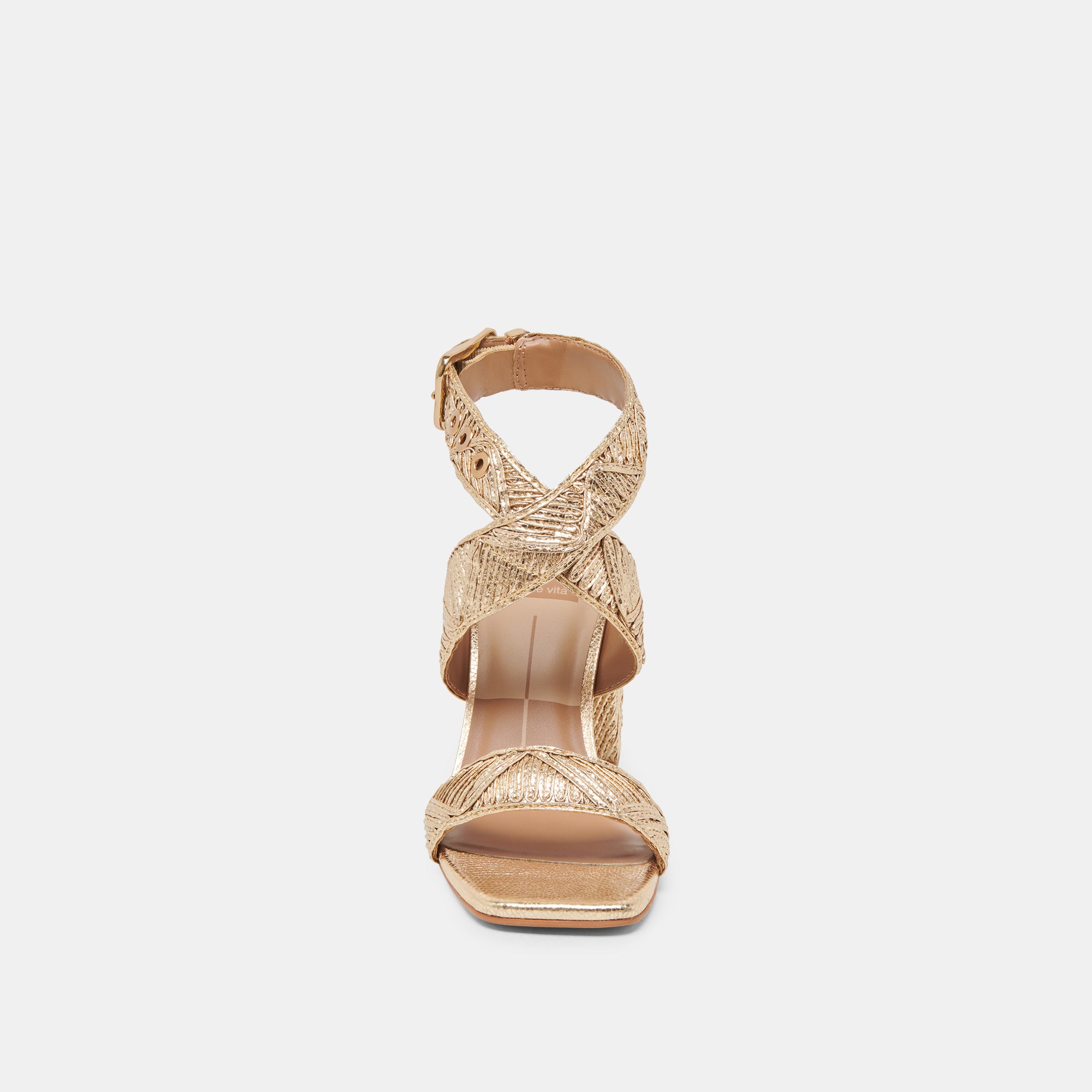 FINNY DECO Gold Woven Heels for Women - Stella Style Elegant High Heels | Perfect for Parties, Weddings & Evening Events