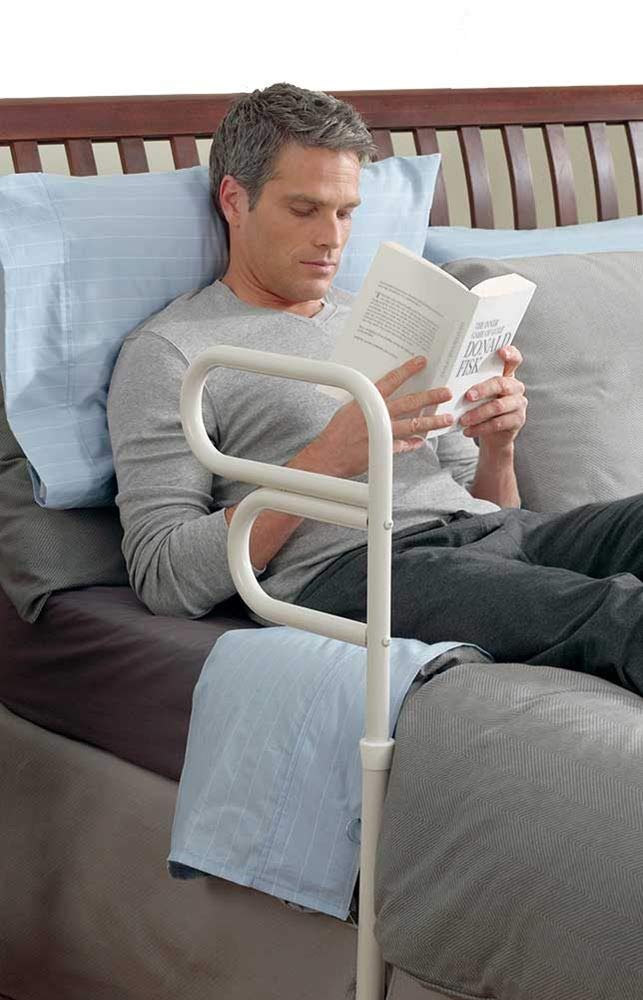 Adjustable Bed Safety Rails for Adults & Seniors - Heavy Duty Bedside Guardrails with Anti-Slip Pads - Fall Prevention for Elderly Care, Home Hospital Use & Post-Surgery Recovery
