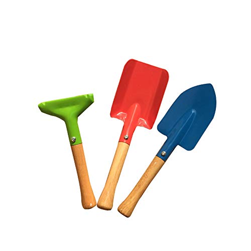 Firlar 3-Piece Kids Mini Garden Tool Set - Small Rake, Spade & Shovel for Toddlers | Durable Gardening Toys for Children | Outdoor Play, Sandbox & Backyard Activities