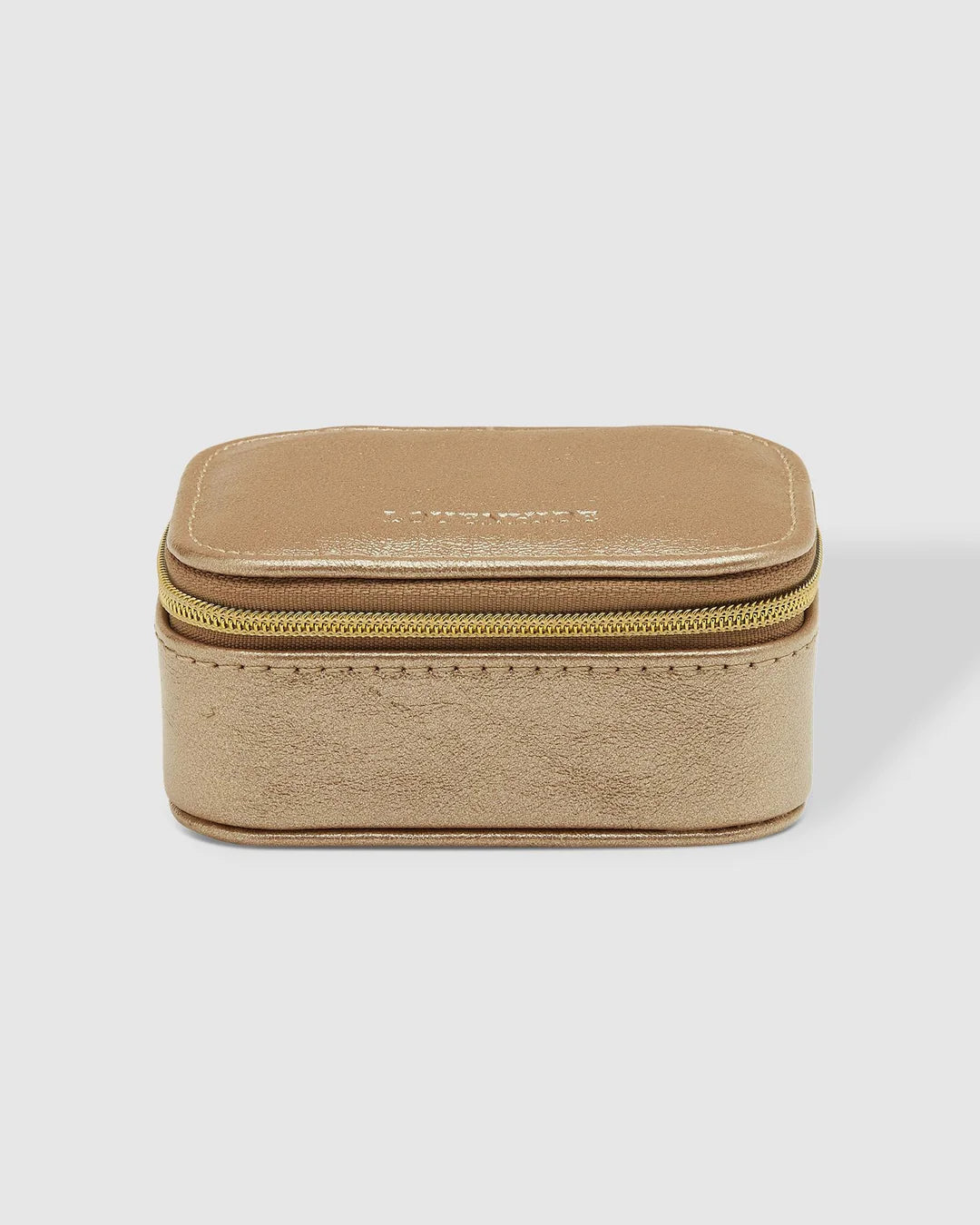 Luxury Suzie Jewelry Box in Metallic Champagne by Louenhide - Elegant Storage for Necklaces, Rings & Earrings - Perfect for Home, Travel & Gift Giving