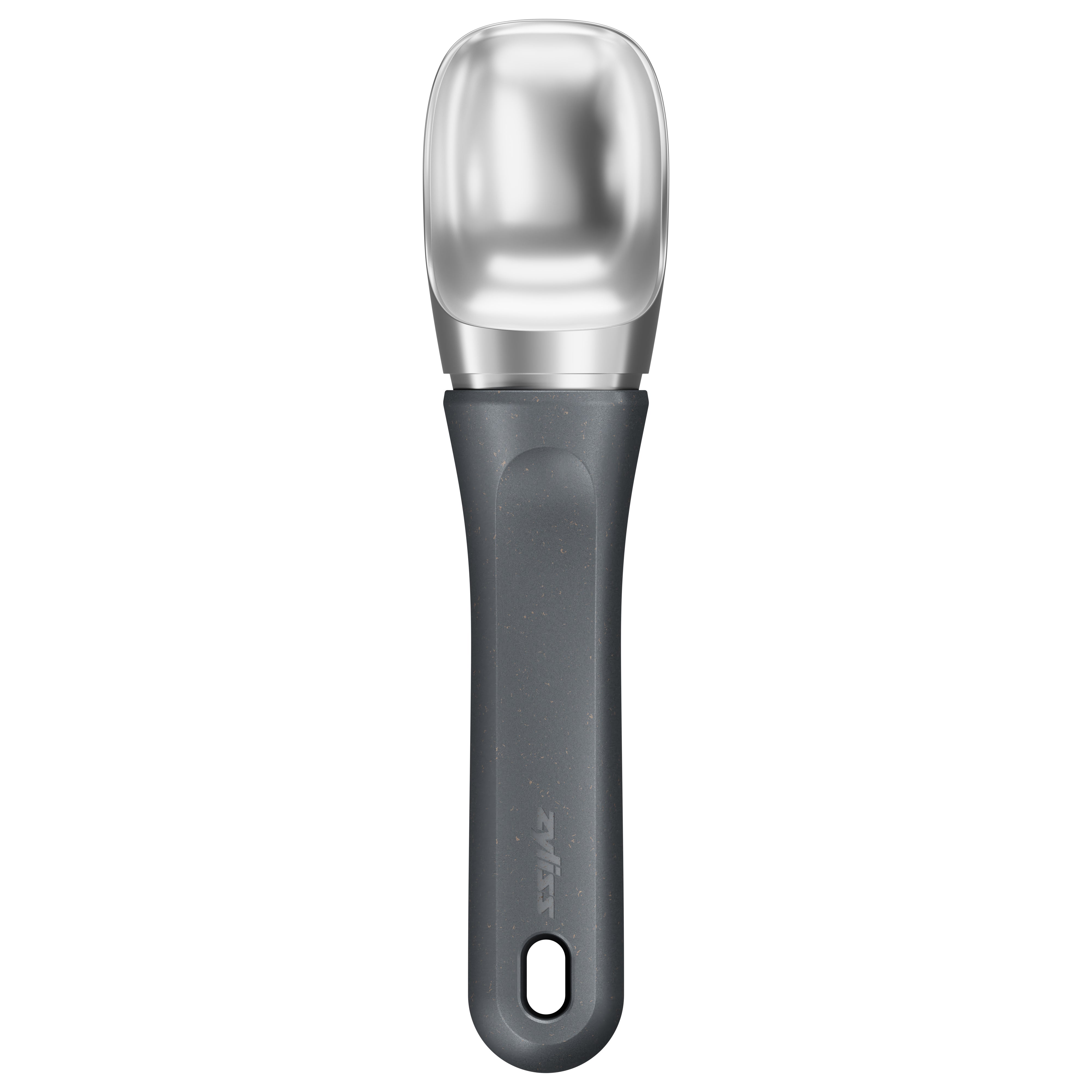 Premium Zyliss Ice Cream Scoop - Durable Stainless Steel with Comfortable Grey Handle - Perfect for Gelato, Sorbet & Frozen Desserts at Home or Parties