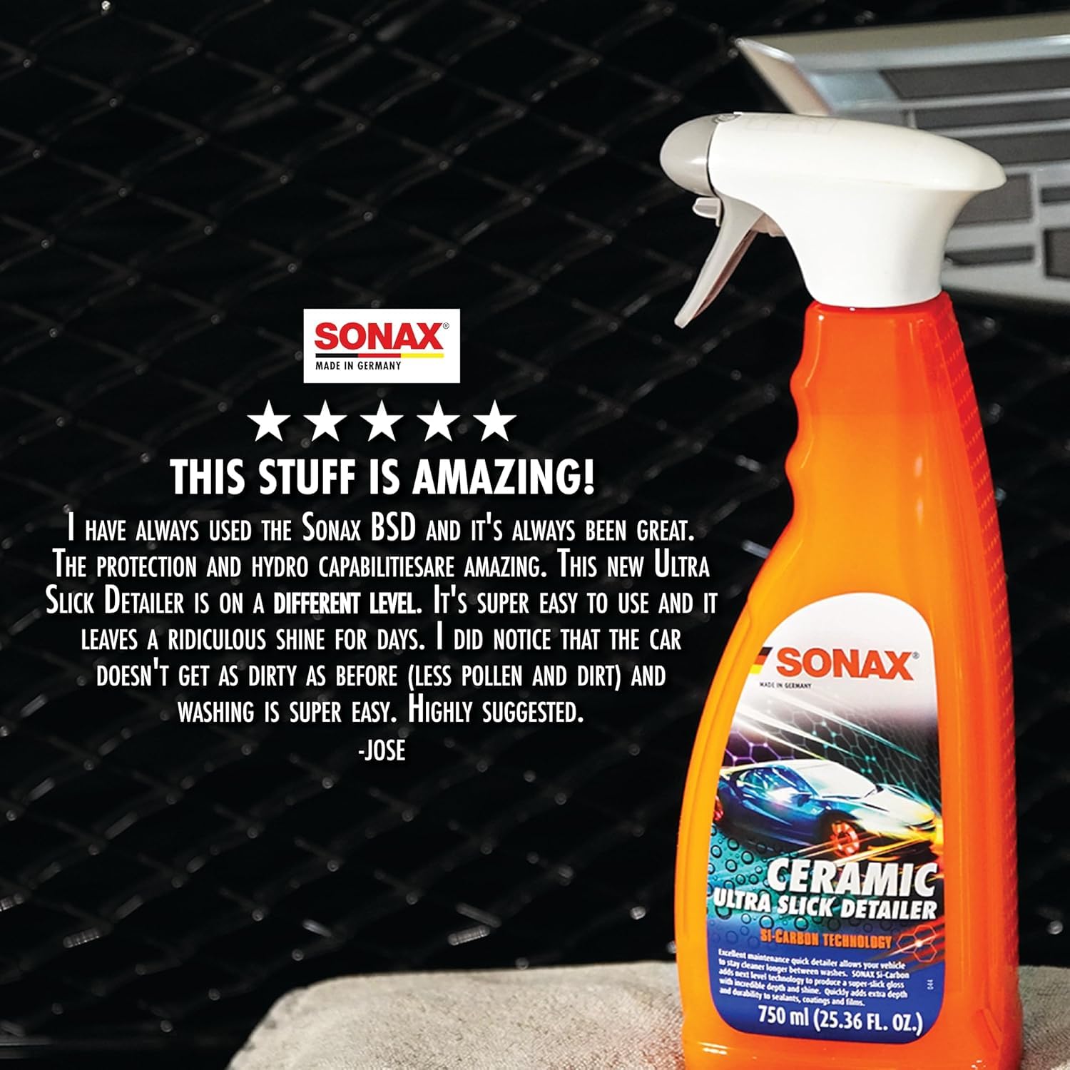 SONAX Xtreme Ceramic Quick Detailer (750 ml) - Ceramic Coating Spray for Cars, Super Fast Paint Sealant with SiO2 Technology, High Gloss Finish & Extreme Smoothness - Perfect for Detailing, Washing & Protecting Vehicle Paint (Item No. 02684000)