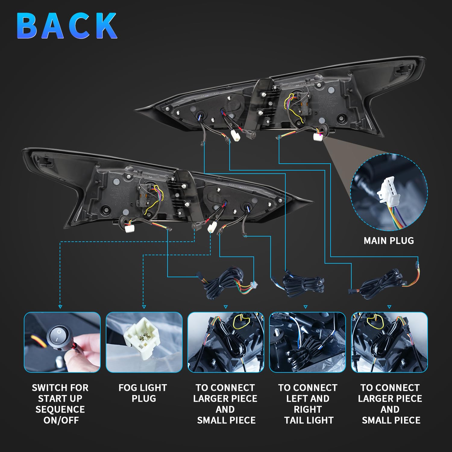 Premium LED Tail Lights for 2019-2024 Nissan Altima (6th Gen S/SR/SV/SL/Platinum) - 3D Animation DRL & Sequential Turn Signals - Waterproof & Easy Installation - Perfect for Night Driving & Car Customization