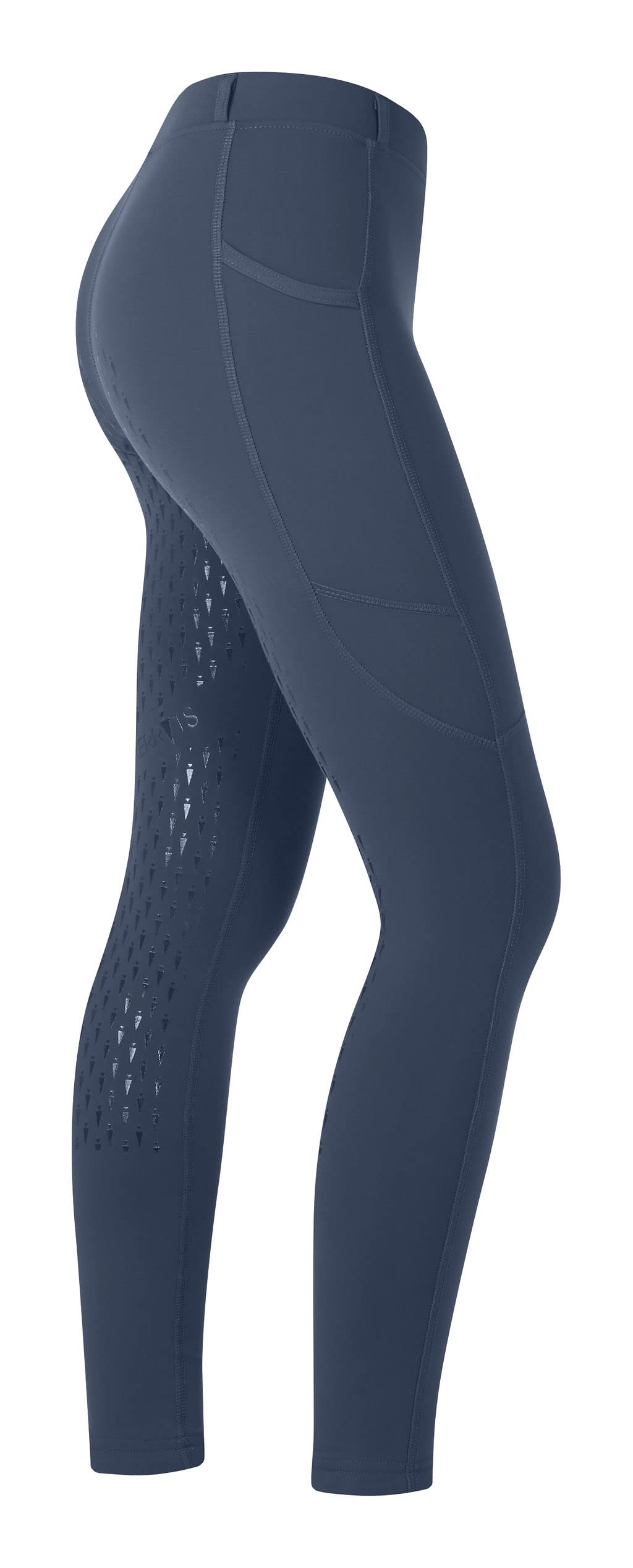 Kerrits Kids Ice Fil Full Seat Horse Riding Tech Tights - Cooling Breathable Equestrian Leggings with Pockets for Summer Riding & Training | Perfect for Young Riders in Warm Weather
