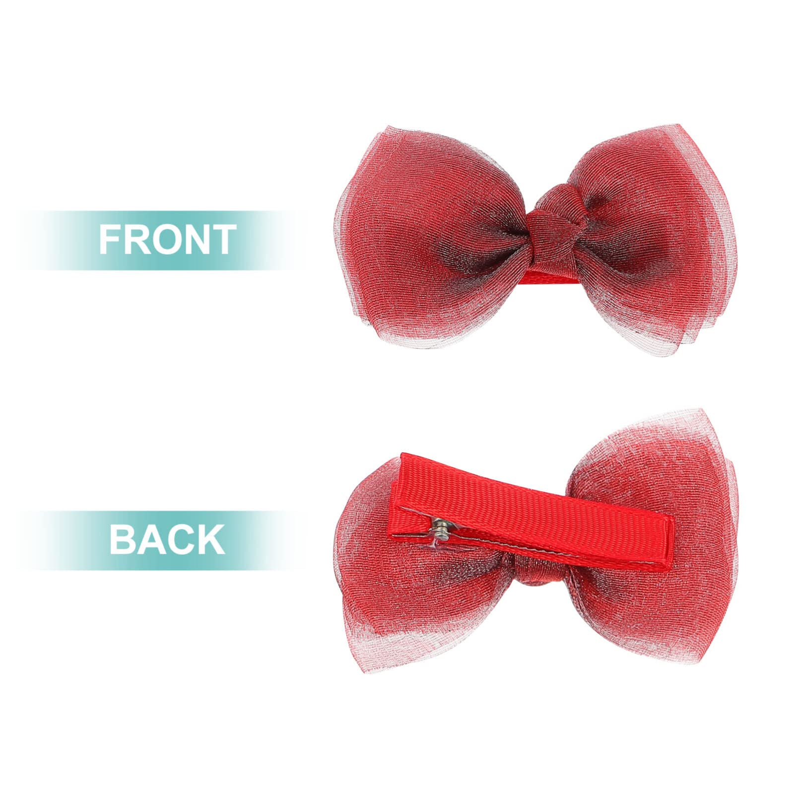 VALICLUD 5 Pairs Cute Bow Hair Clips for Girls - Kids Hair Accessories Set with Barrettes, Hairpins & Goody Clips - Perfect for Christmas, Parties, School & Daily Wear