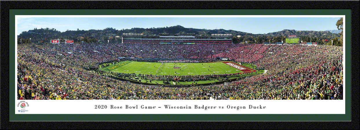 2020 Rose Bowl Game Oregon vs Wisconsin Panoramic Posters & Framed Pictures - Blakeway Panoramas | College Football Decor, Sports Memorabilia, Man Cave Wall Art