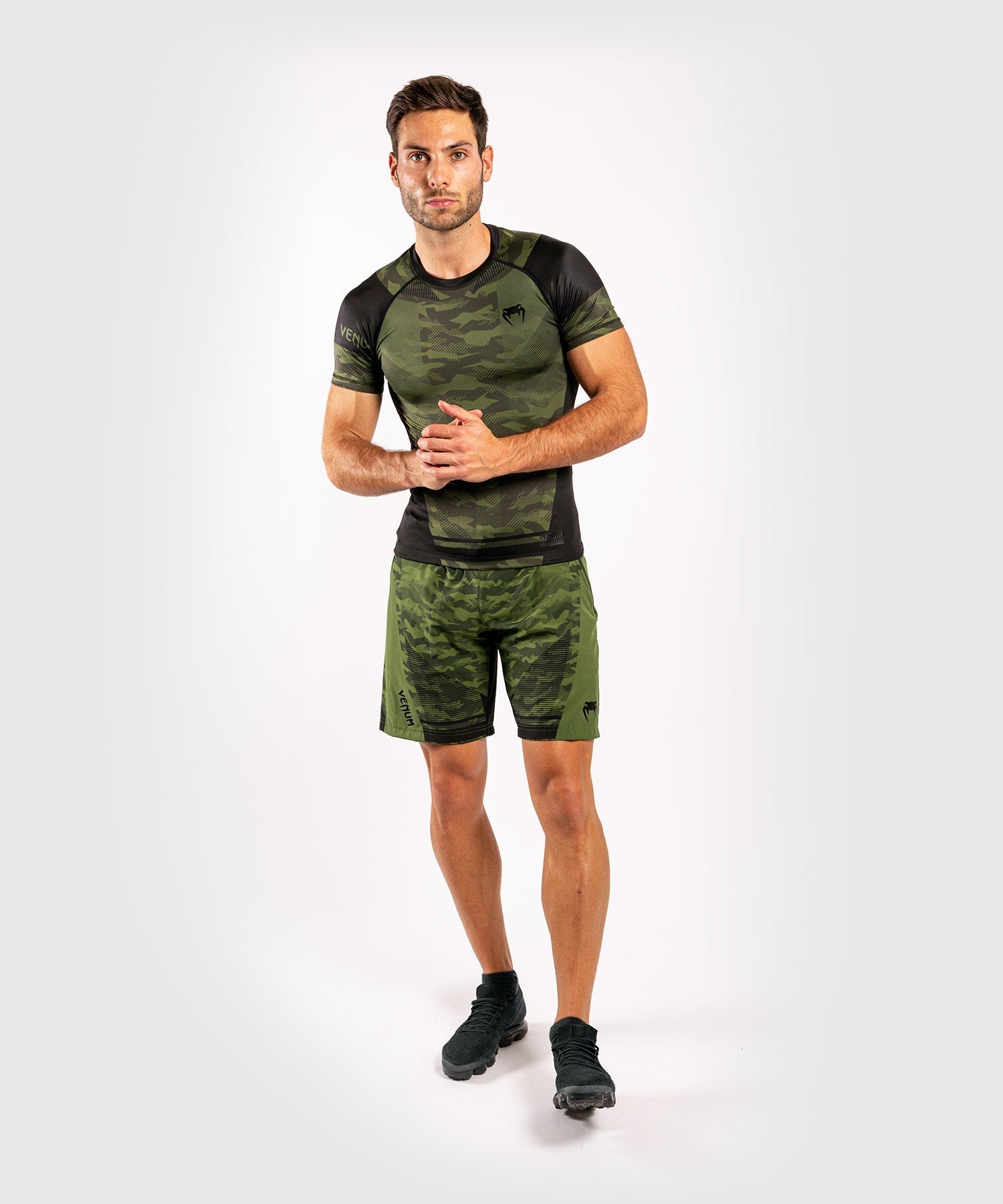 Venum Trooper Sport Shorts - Forest Camo & Black - MMA, Boxing & Training Workout Shorts for Men