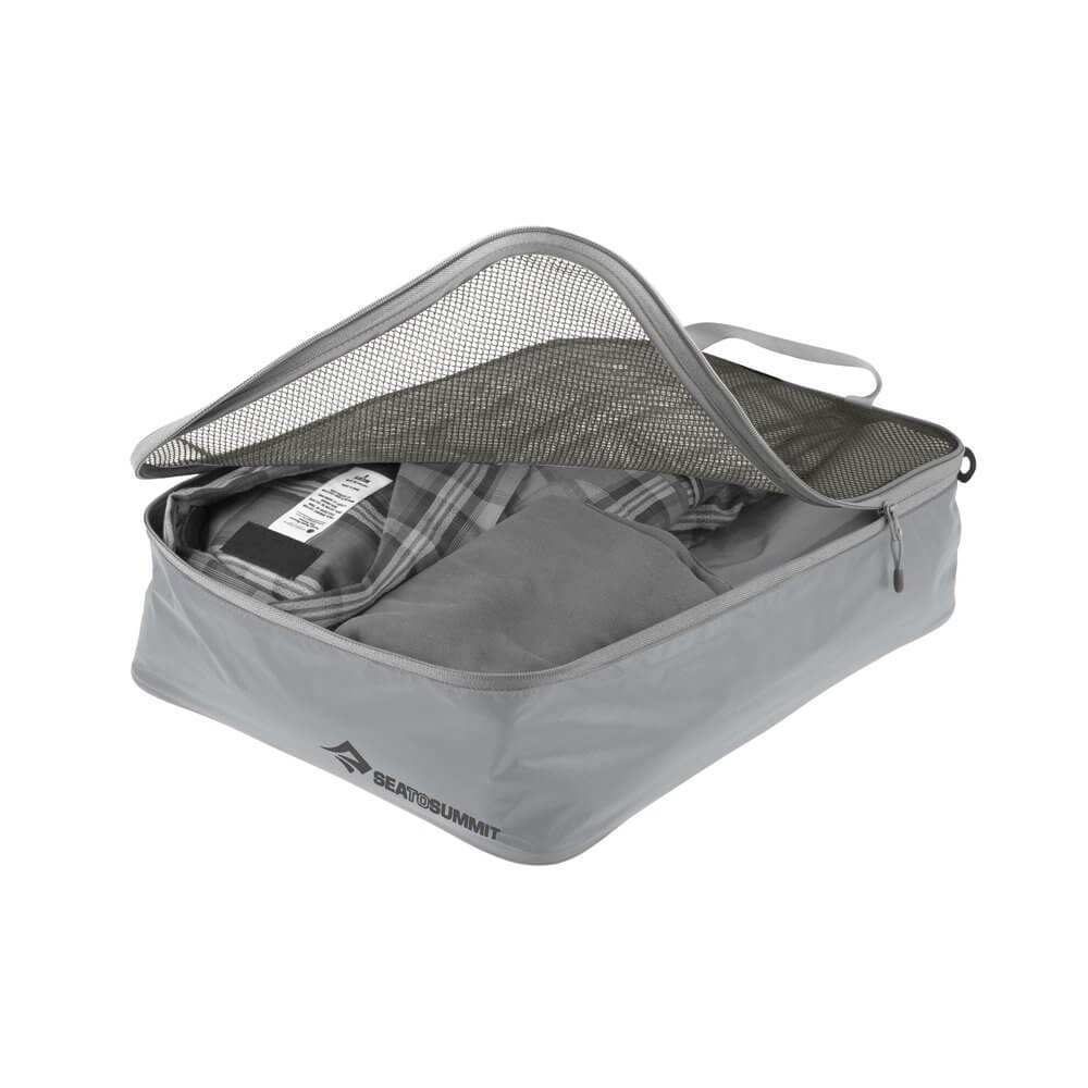 Ultra Sil Medium Mesh Packing Cube - High Rise Grey - Perfect for Travel Organization & Suitcase Packing