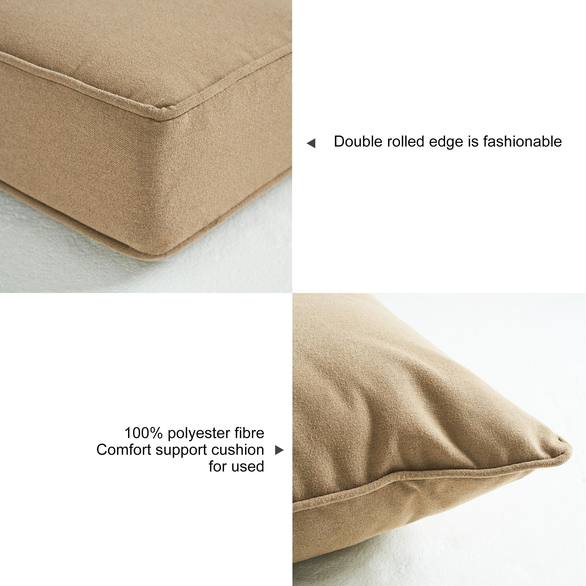 ARTPLAN All-Weather Outdoor Loveseat Cushions Set of 5 - Waterproof Patio Deep Seating Cushions for Garden, Poolside & Deck Furniture - Perfect for Backyard, Porch & Sunroom Relaxation