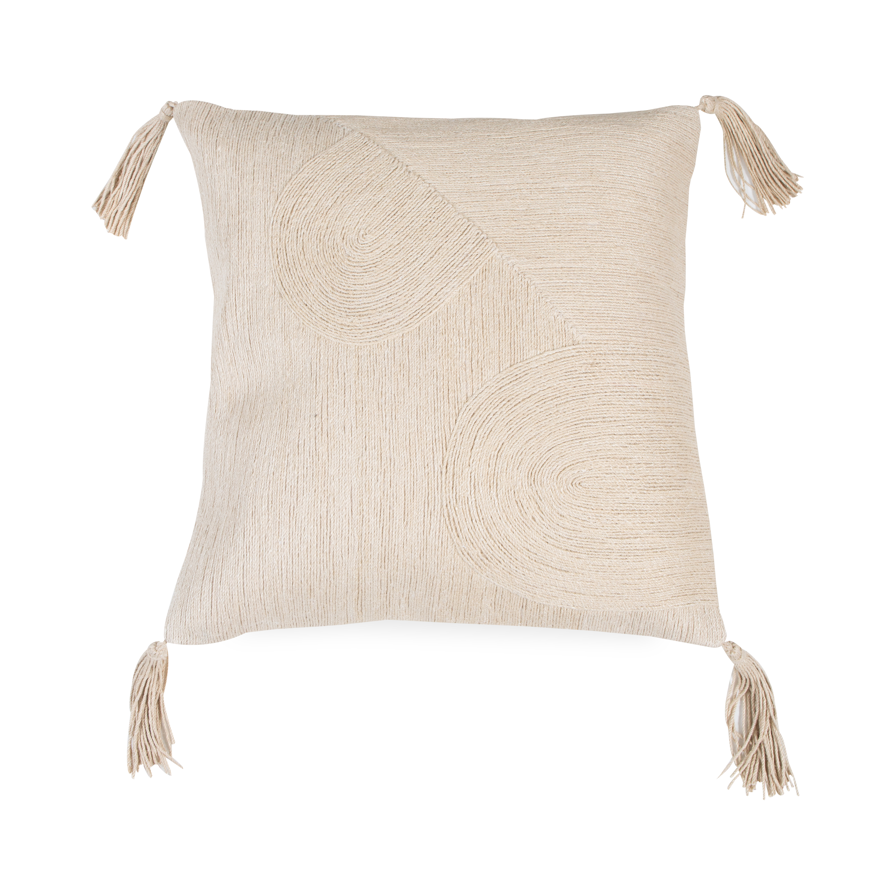 Fields Tassel Pillow - Soft Bohemian Decorative Throw Pillow for Sofa, Bed, Couch - Perfect for Living Room, Bedroom & Home Decor